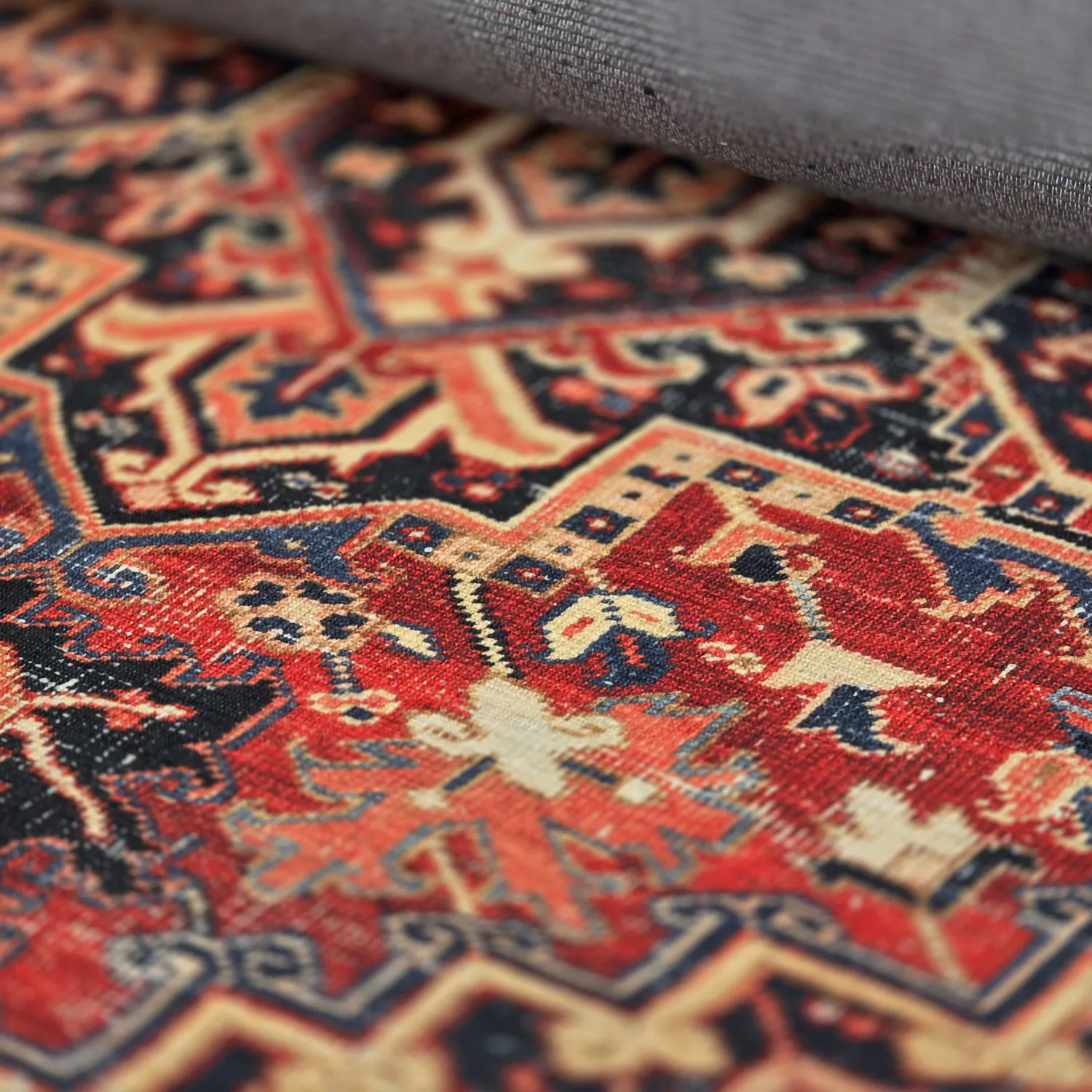Tapis tissé à plat - Anzali (rouge)