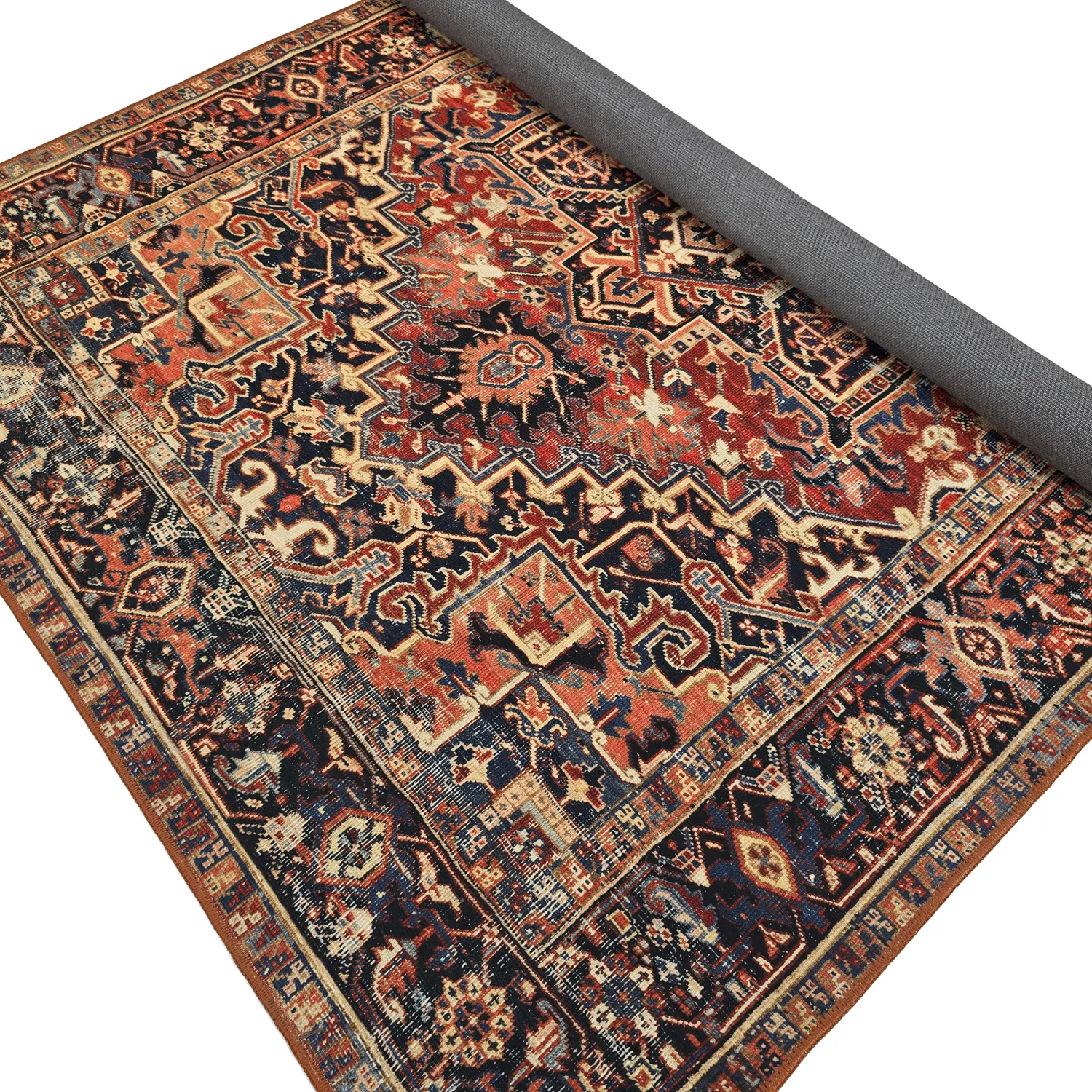 Tapis tissé à plat - Anzali (rouge)