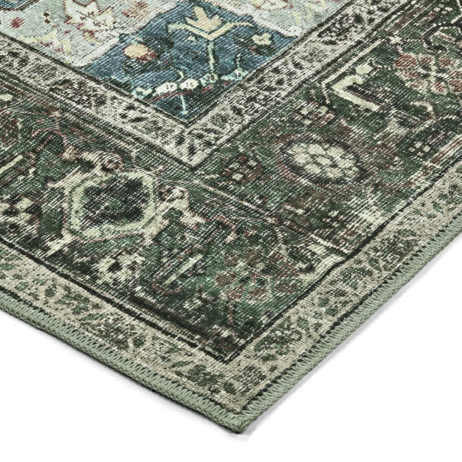Tapis tissé à plat - Birjand (vert)