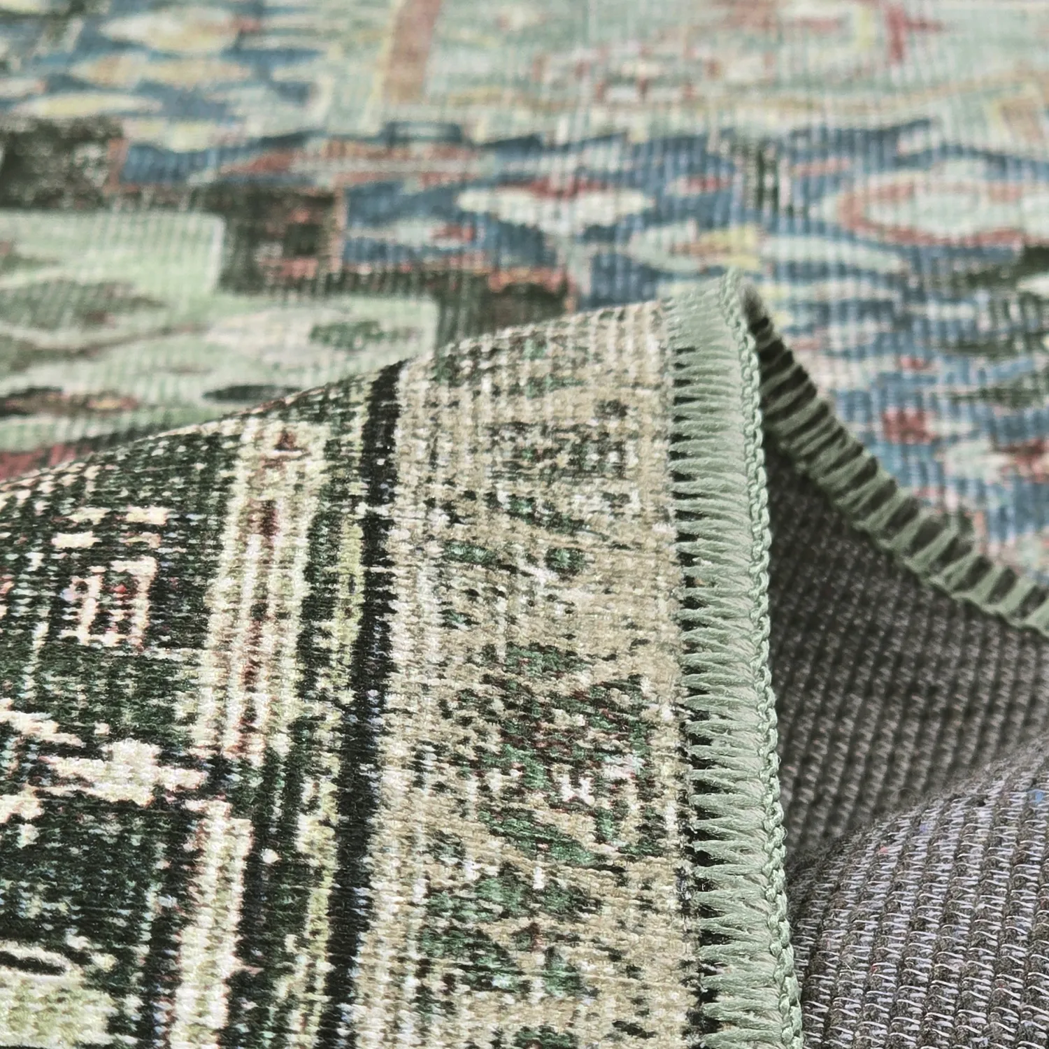Tapis tissé à plat - Birjand (vert)