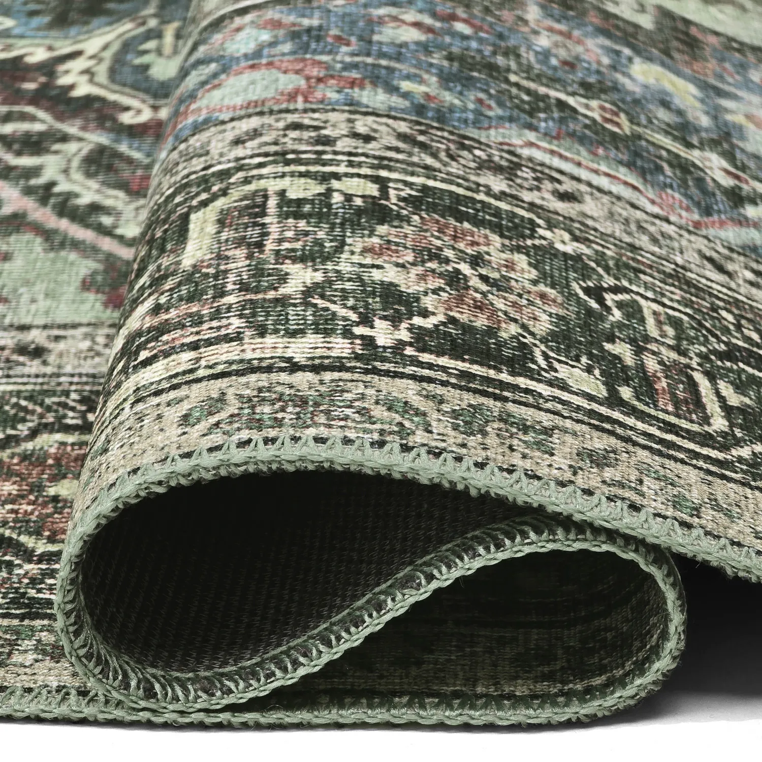 Tapis tissé à plat - Birjand (vert)