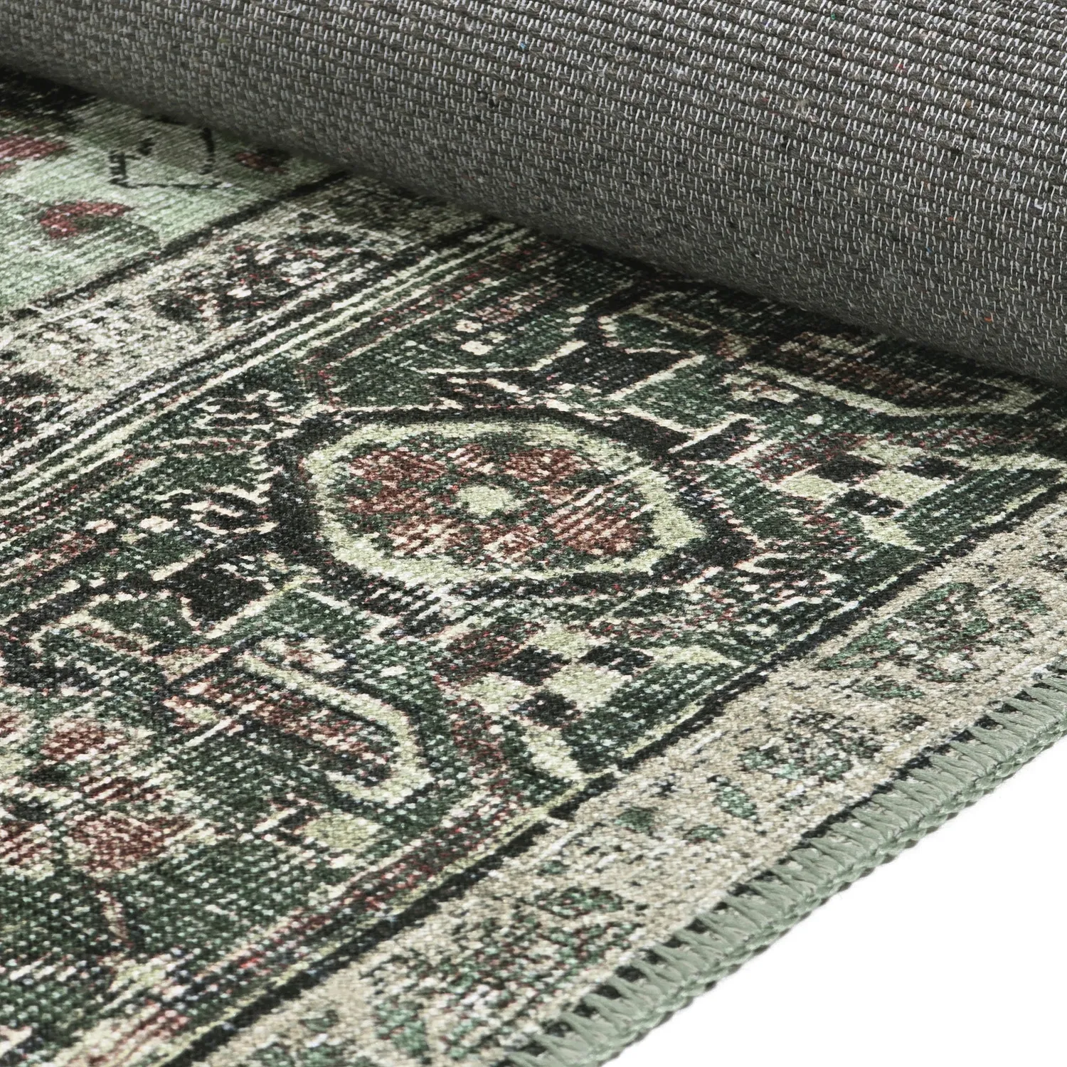 Tapis tissé à plat - Birjand (vert)