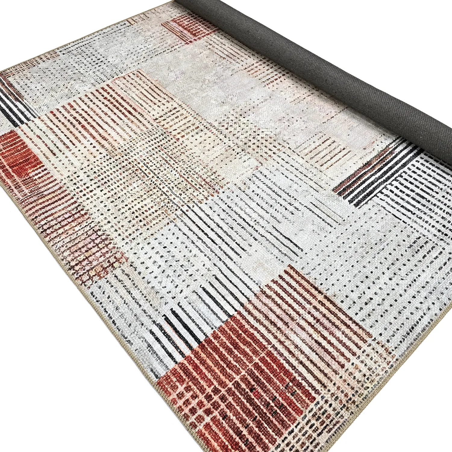 Flachgewebter Teppich - Calla (rot)