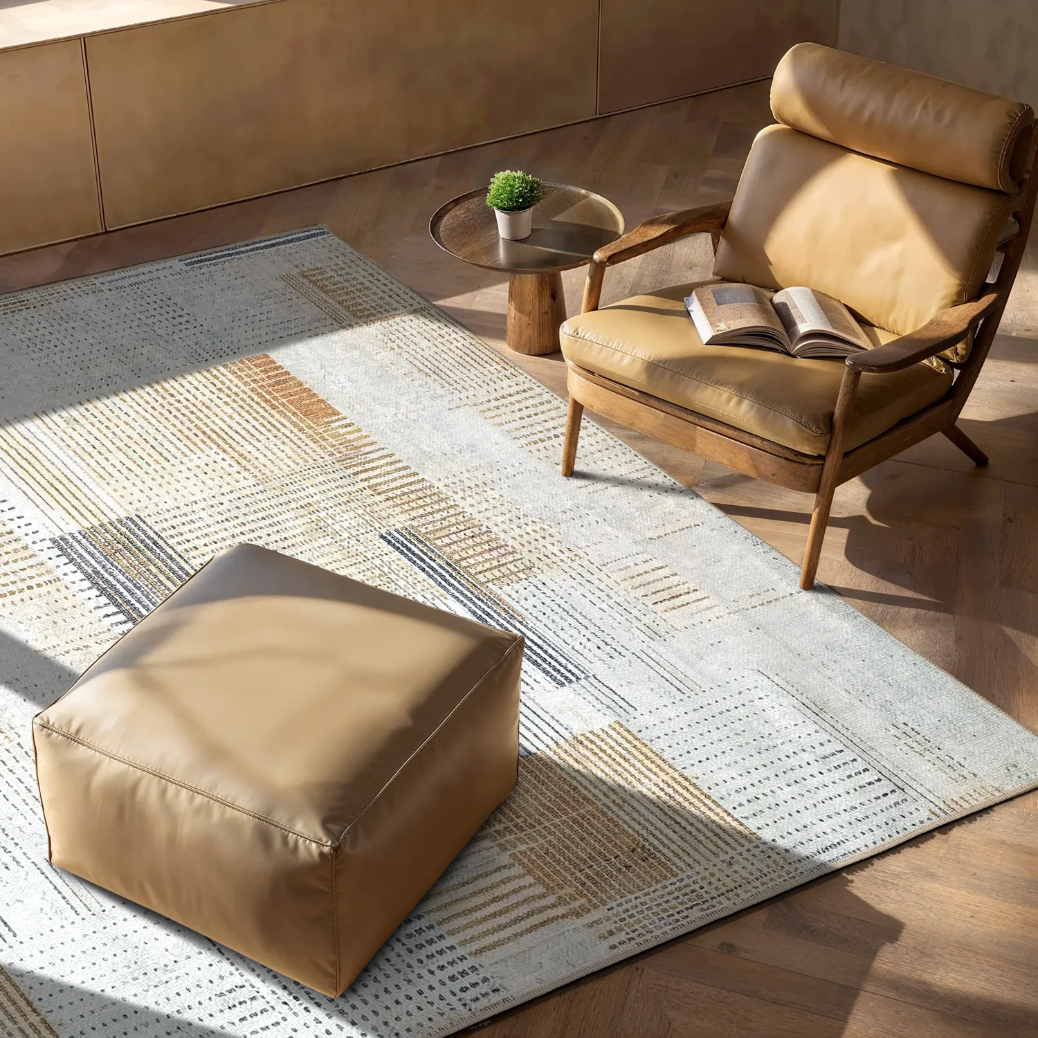 Flachgewebter Teppich - Calla (gelb)