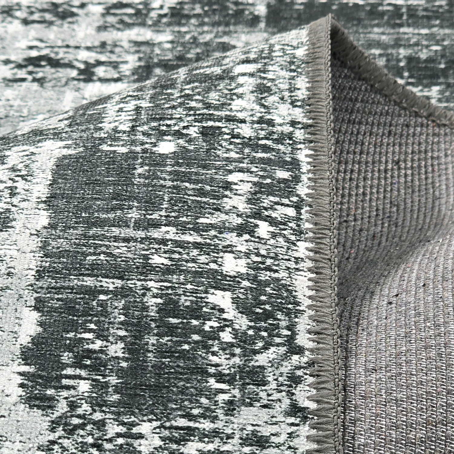 Flachgewebter Teppich - Elira (schwarz)