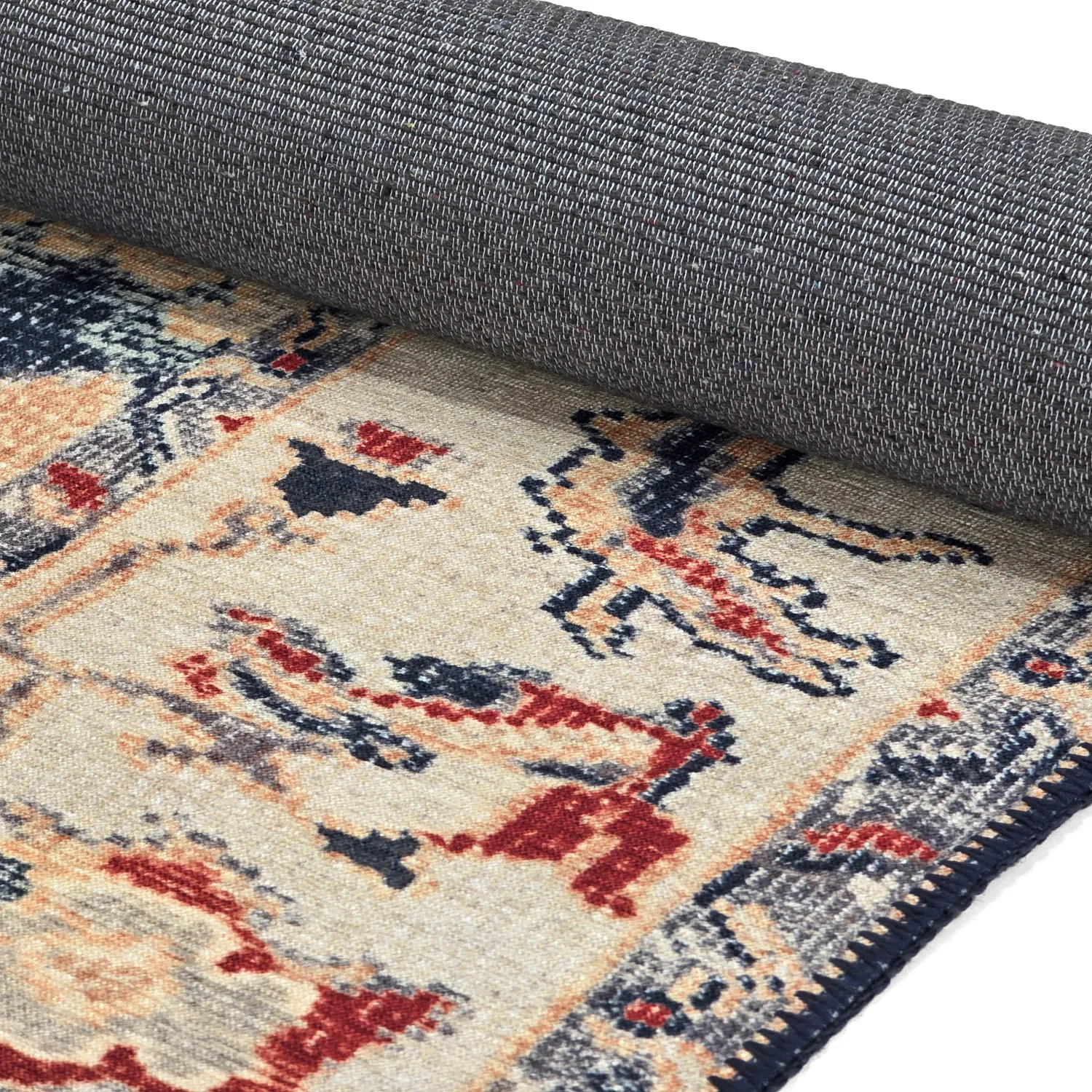 Flachgewebter Teppich - Fadarin (blau)