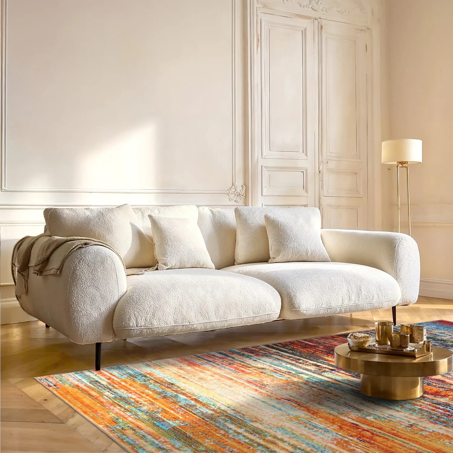 Flachgewebter Teppich - Kazea (orange/multi)