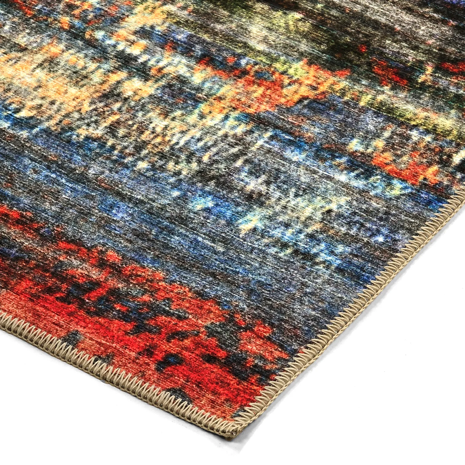 Flachgewebter Teppich - Kazea (orange/multi)