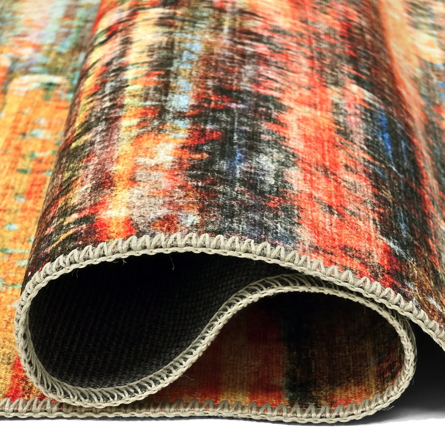 Flachgewebter Teppich - Kazea (orange/multi)