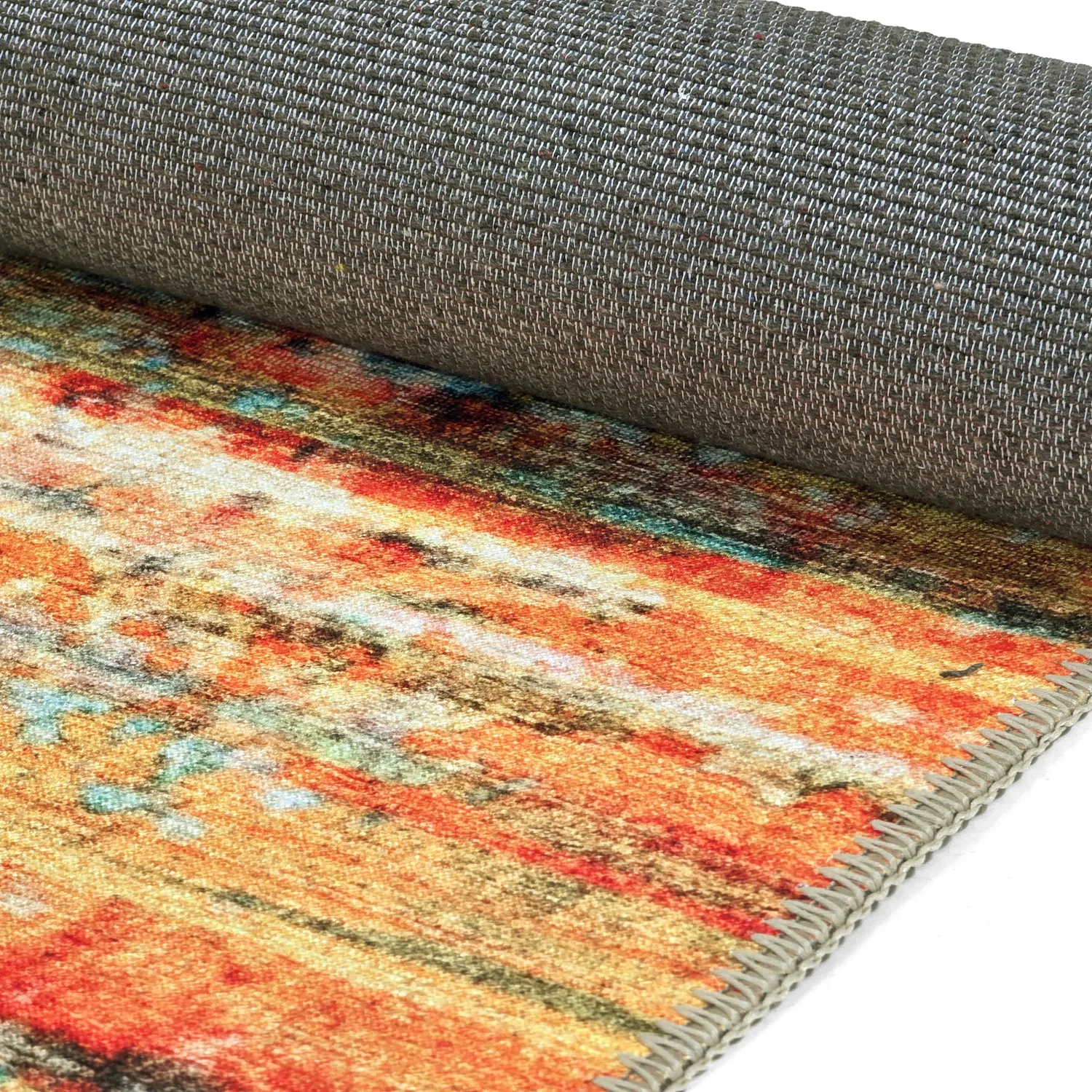 Flachgewebter Teppich - Kazea (orange/multi)