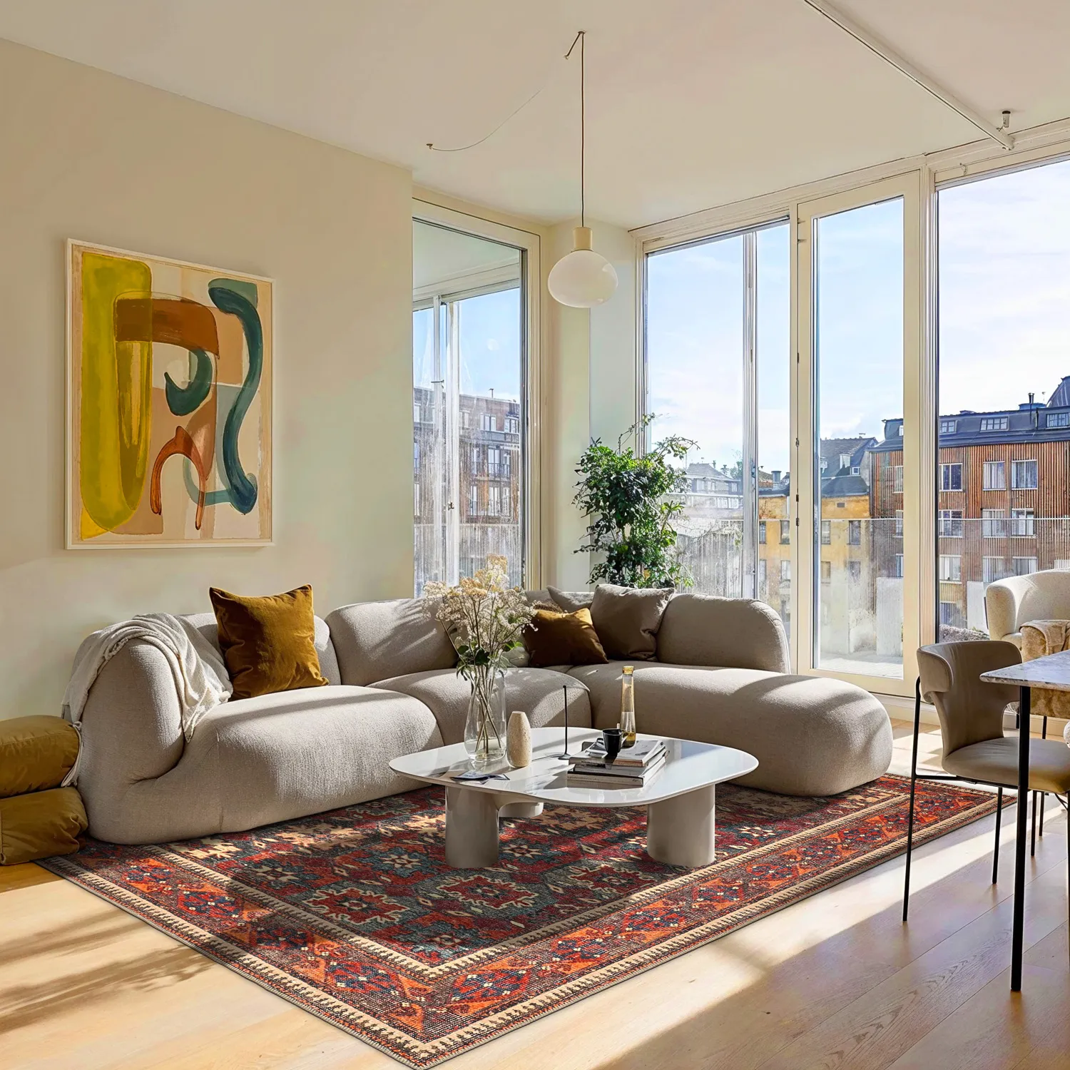 Tapis tissé à plat - Khalamir (rouge)