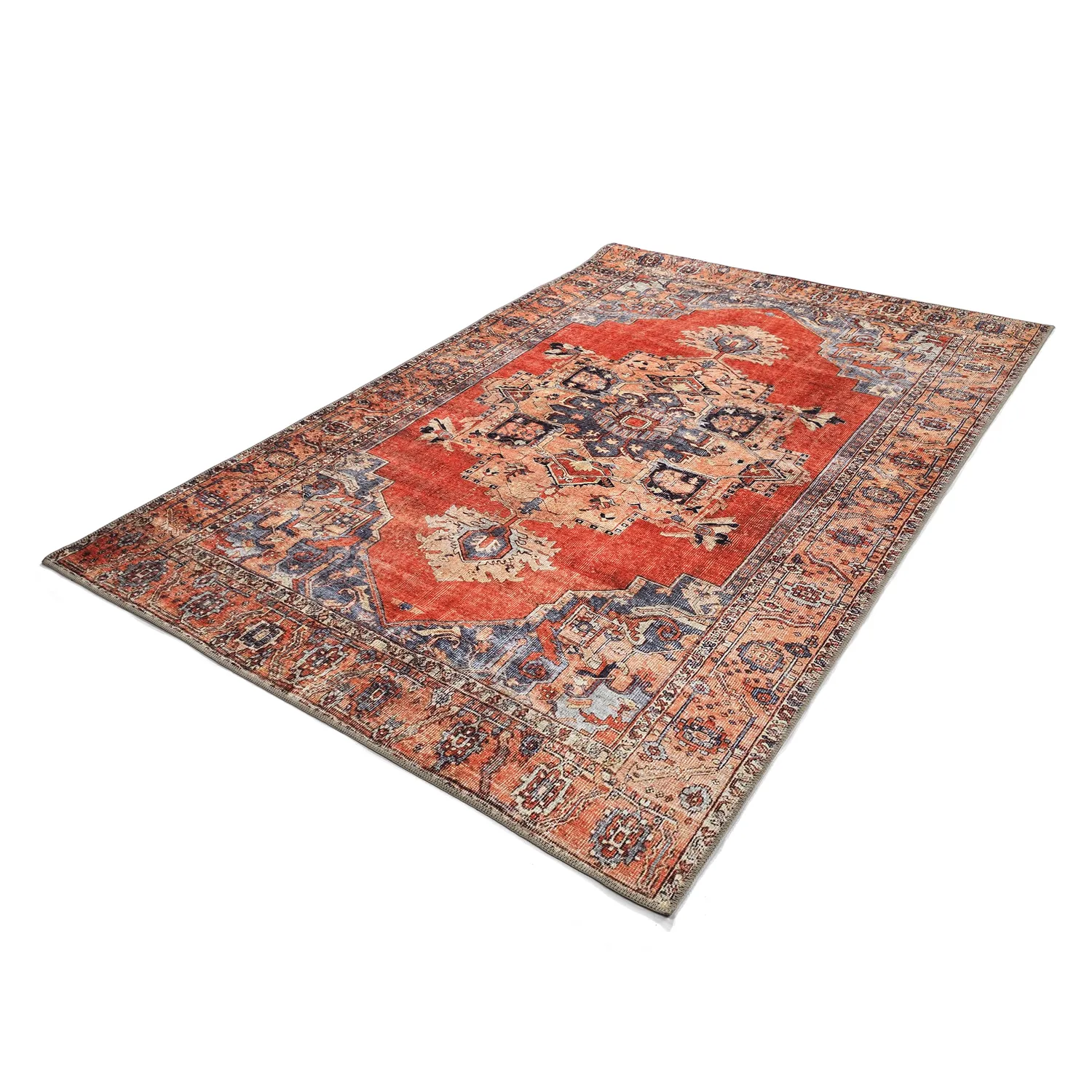 Flachgewebter Teppich - Madevan (rot)