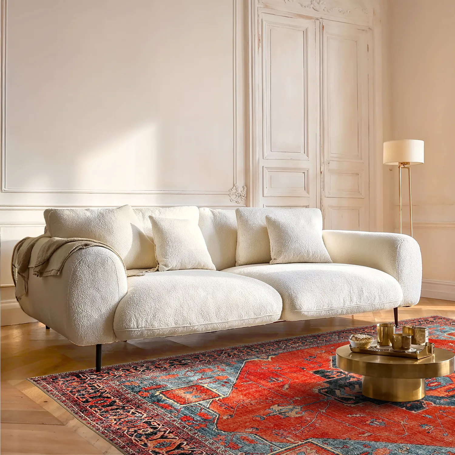 Flachgewebter Teppich - Mandalay (rot)