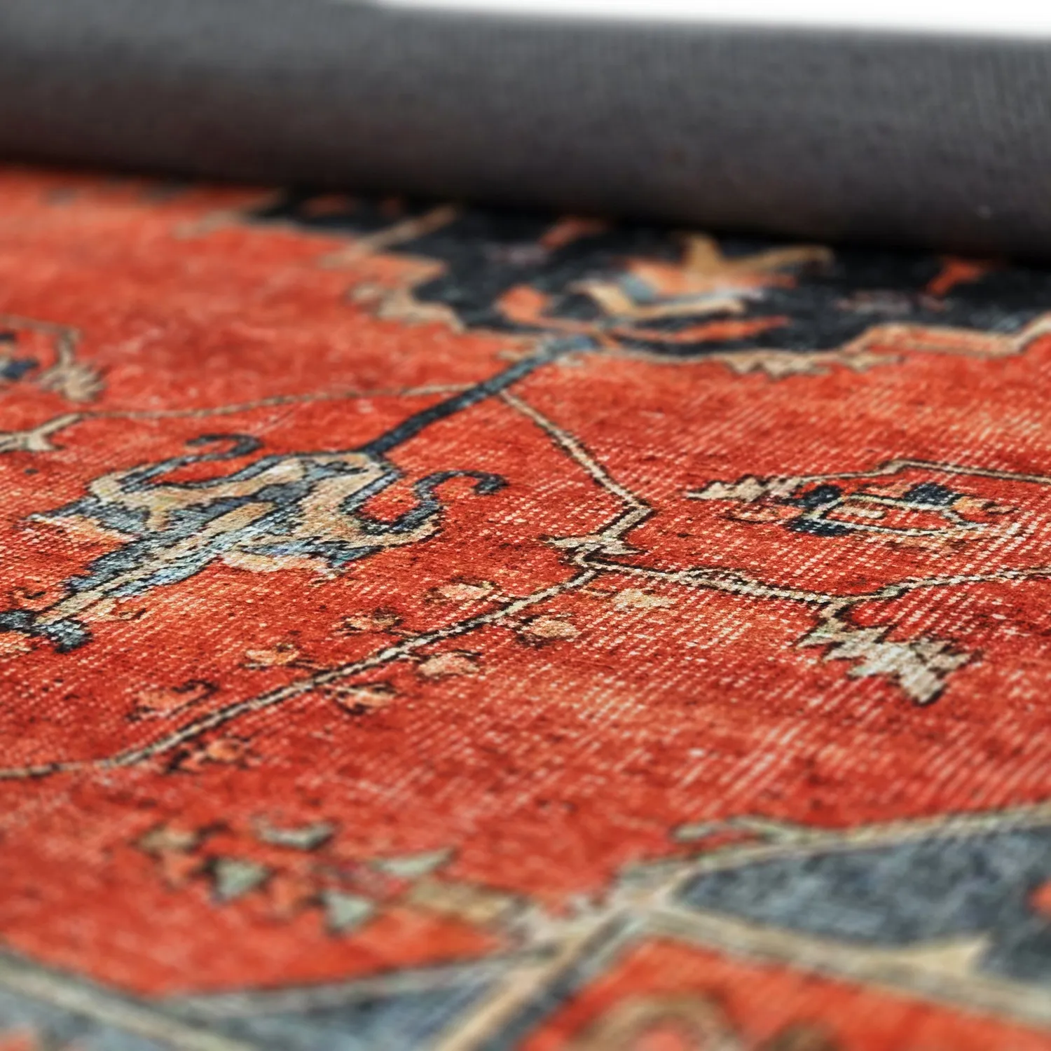 Flachgewebter Teppich - Mandalay (rot)