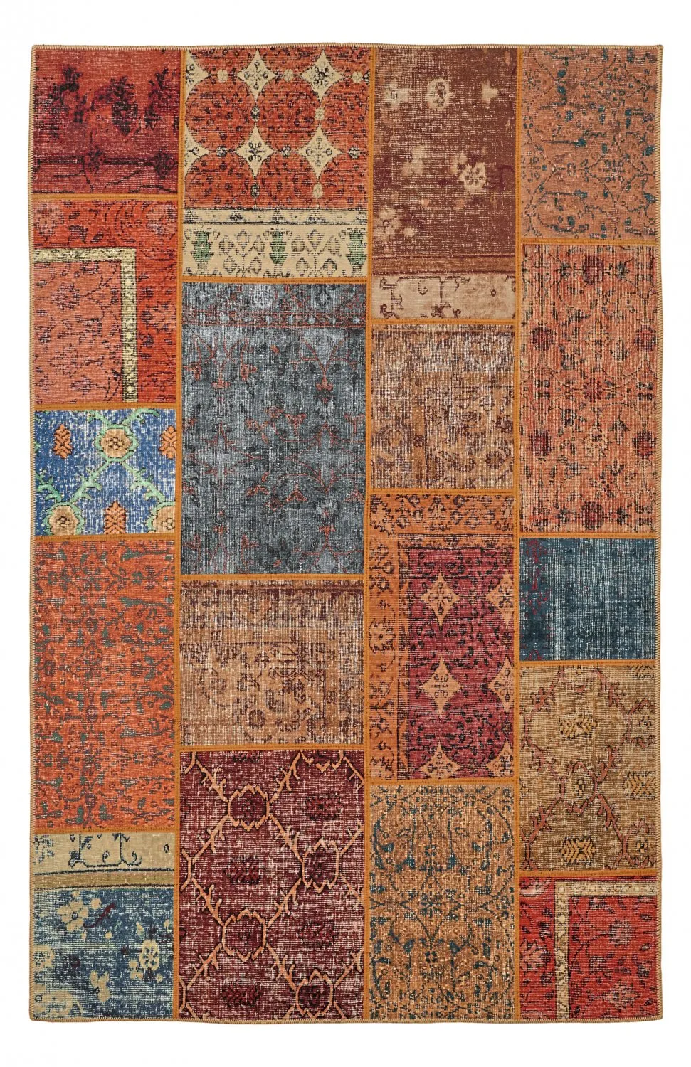 Flachgewebter Teppich - Myrina (rot/mehrfarbig)