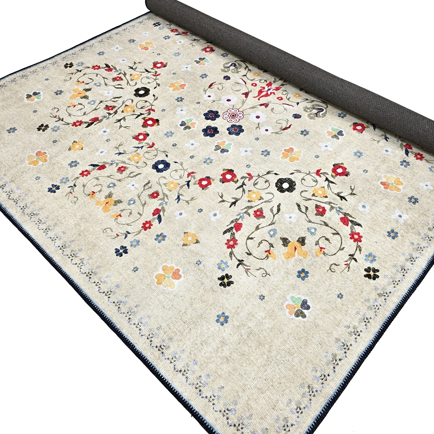 Flachgewebter Teppich - Nabilar (creme)