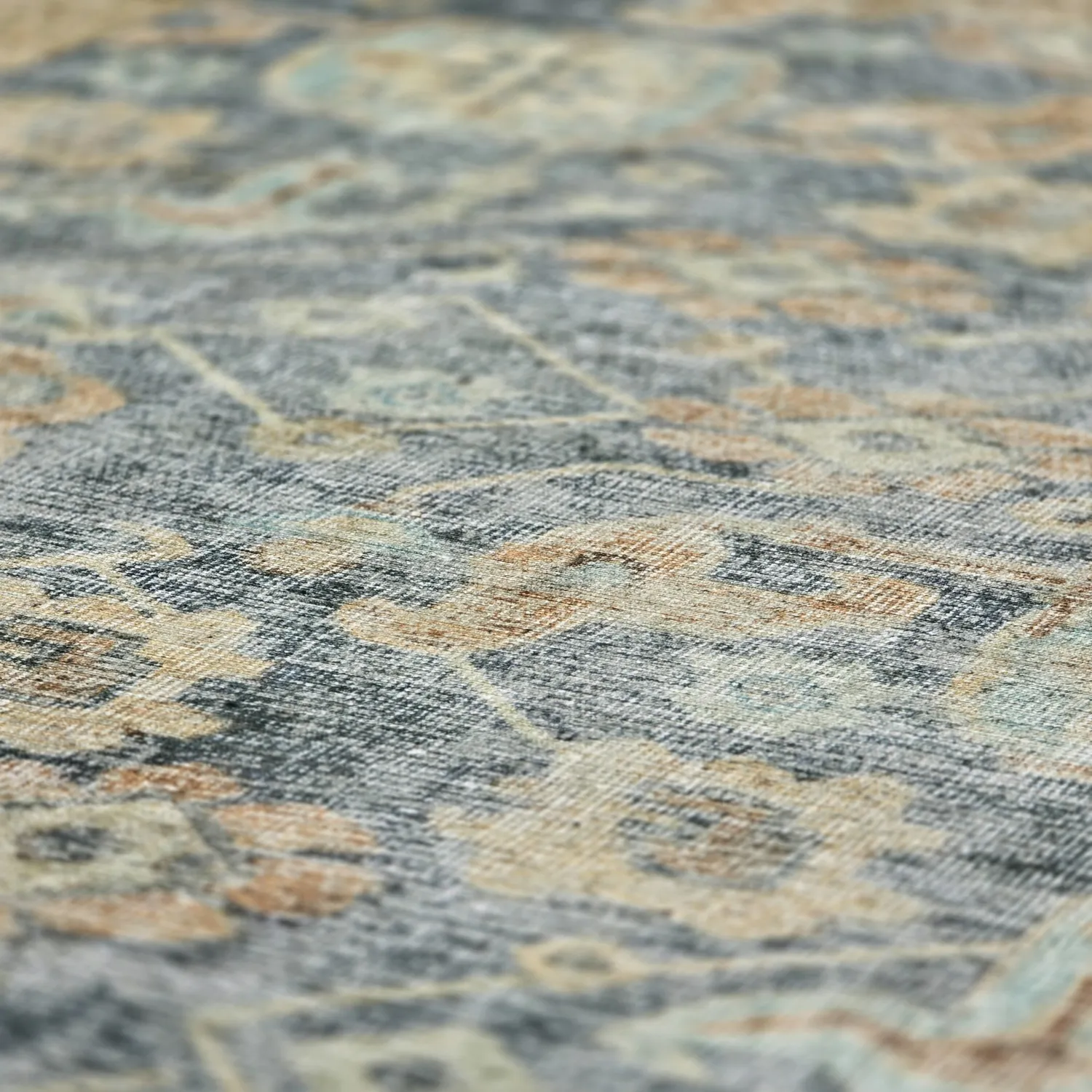 Flachgewebter Teppich - Noura (blau)