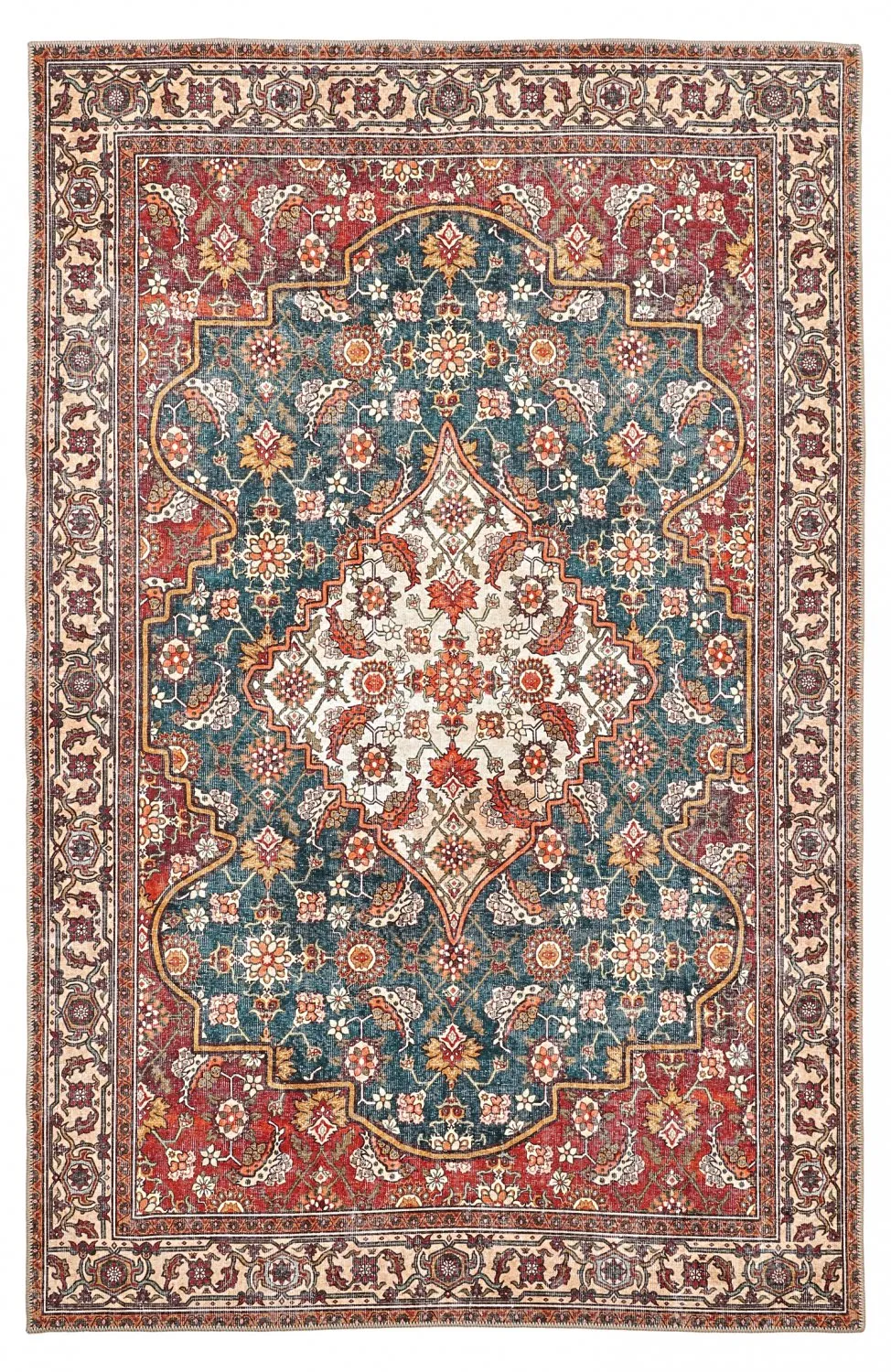 Flachgewebter Teppich - Samaria (rot)