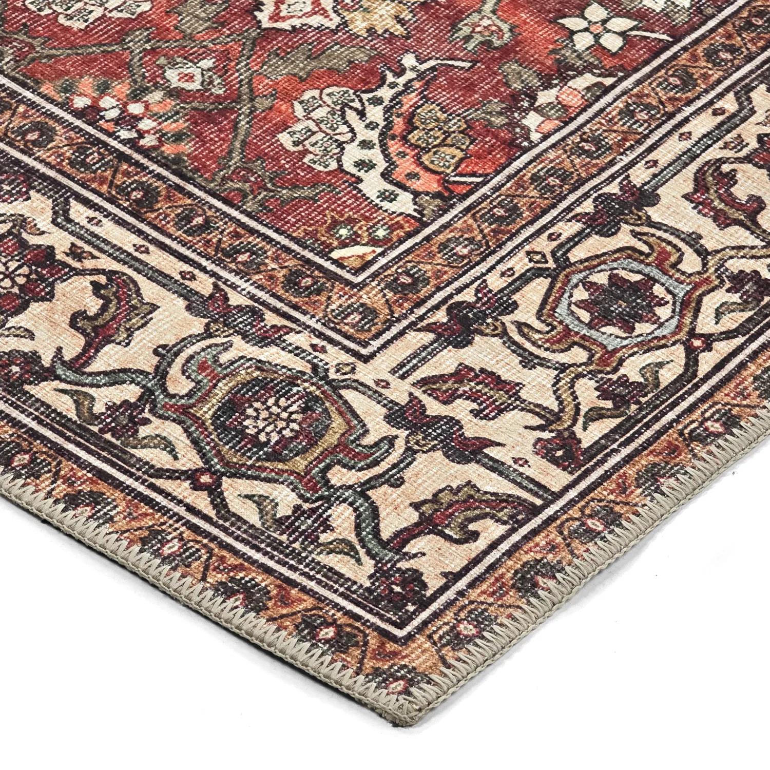 Flachgewebter Teppich - Samaria (rot)