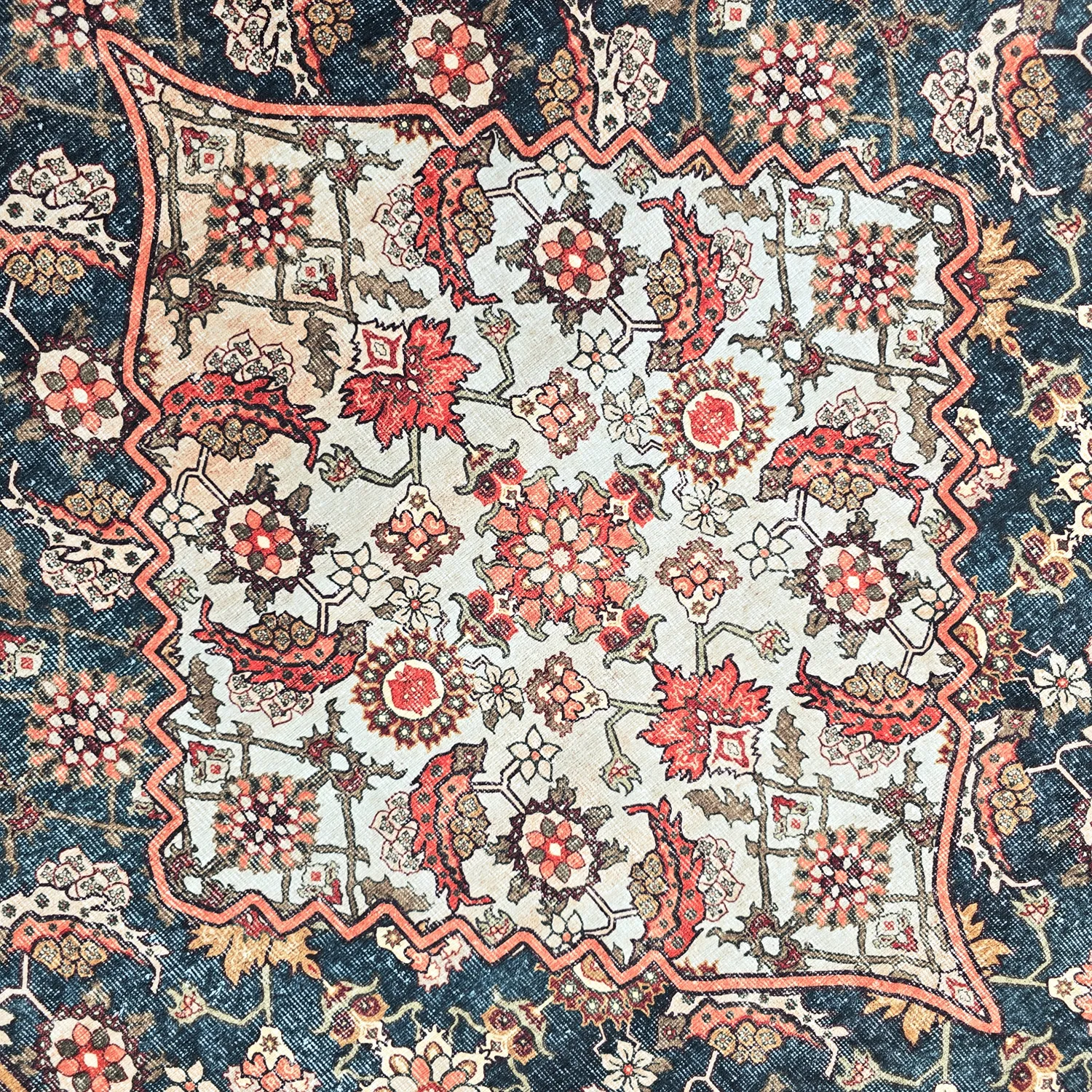 Flachgewebter Teppich - Samaria (rot)