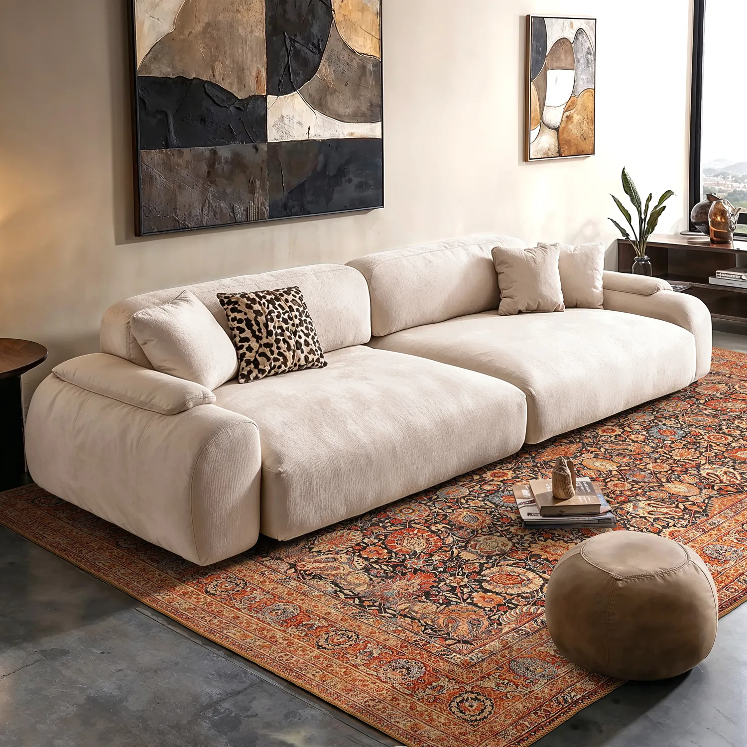 Flachgewebter Teppich - Selamira (blau/mehrfarbig)