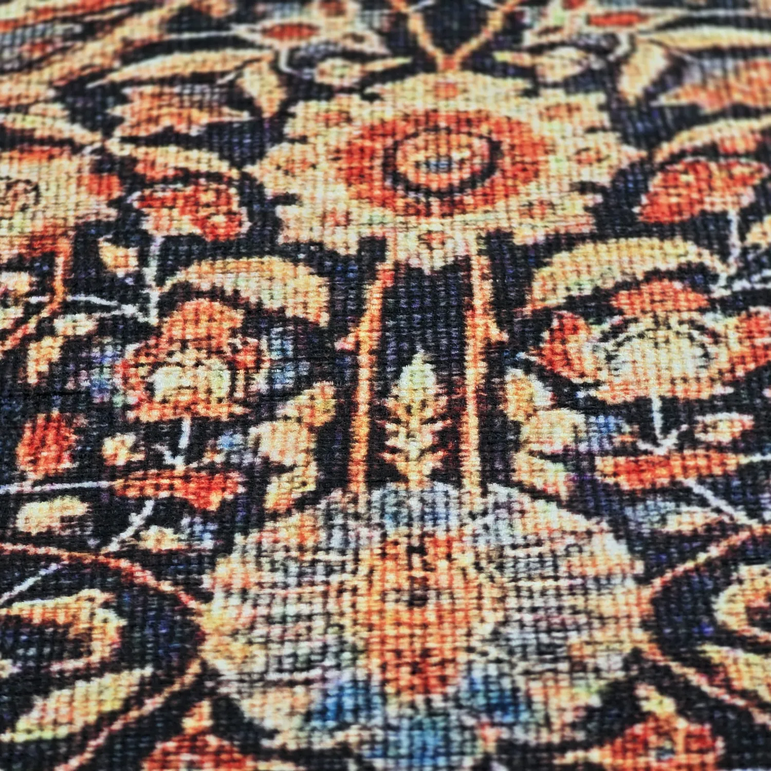 Flachgewebter Teppich - Selamira (blau/mehrfarbig)