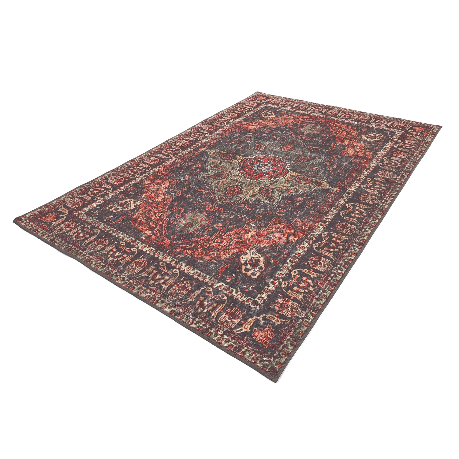 Flachgewebter Teppich - Velamir (rot)