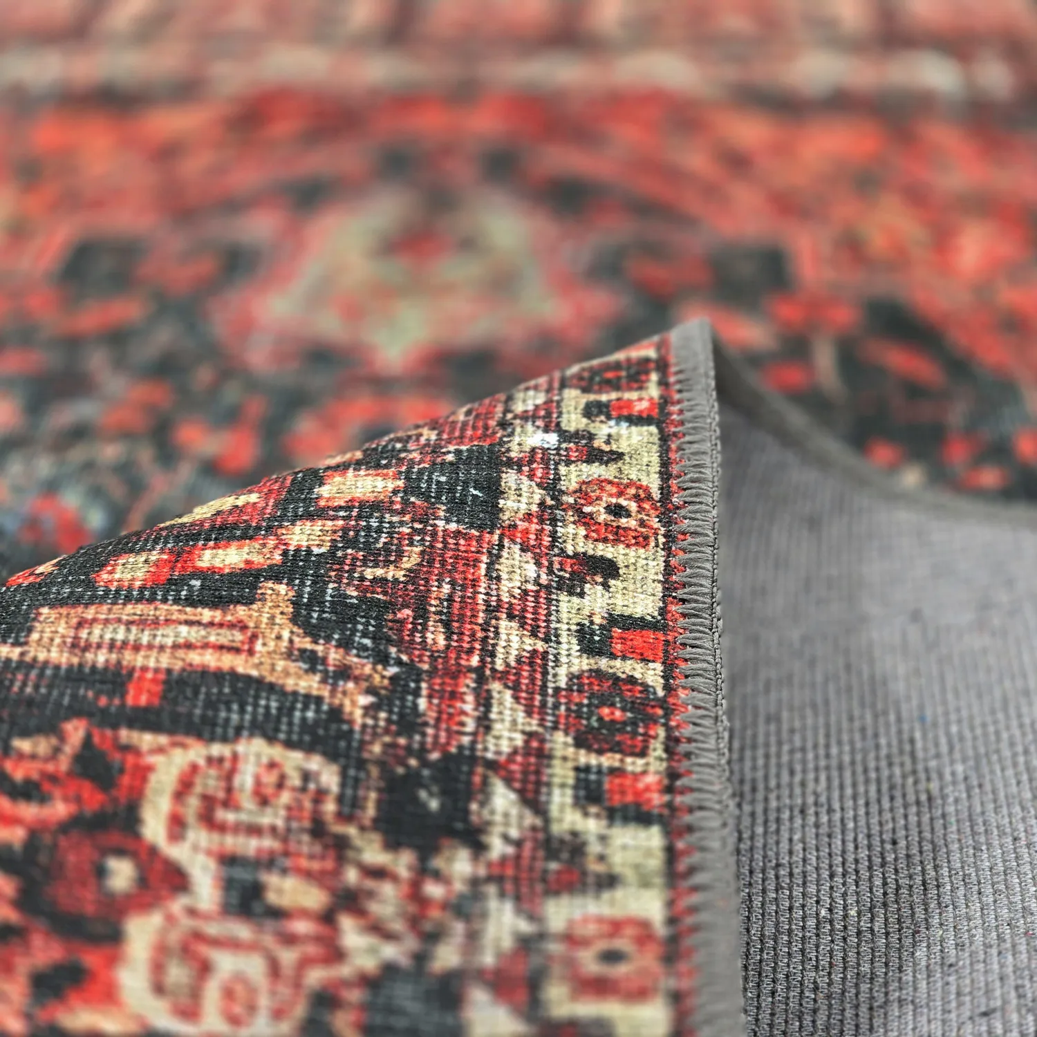 Flachgewebter Teppich - Velamir (rot)