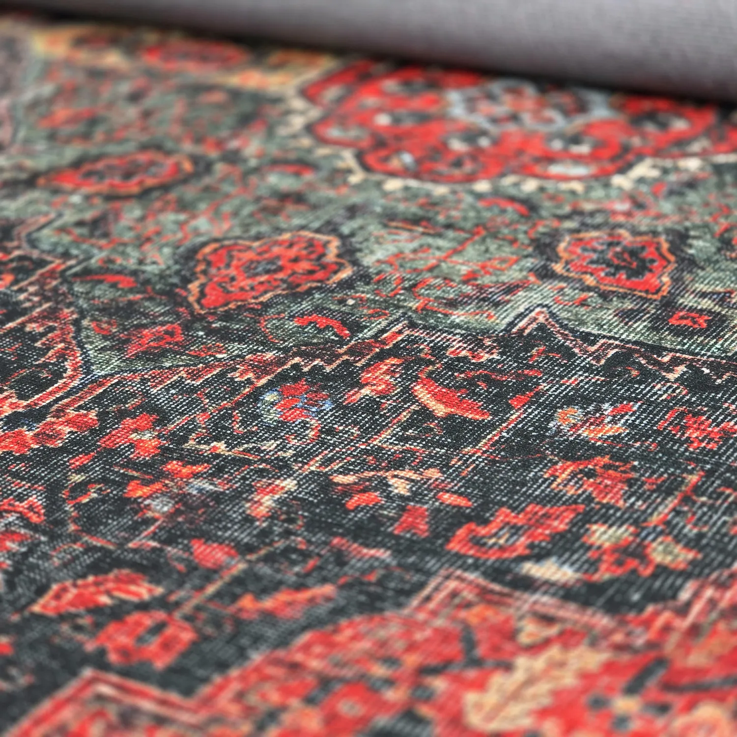 Flachgewebter Teppich - Velamir (rot)