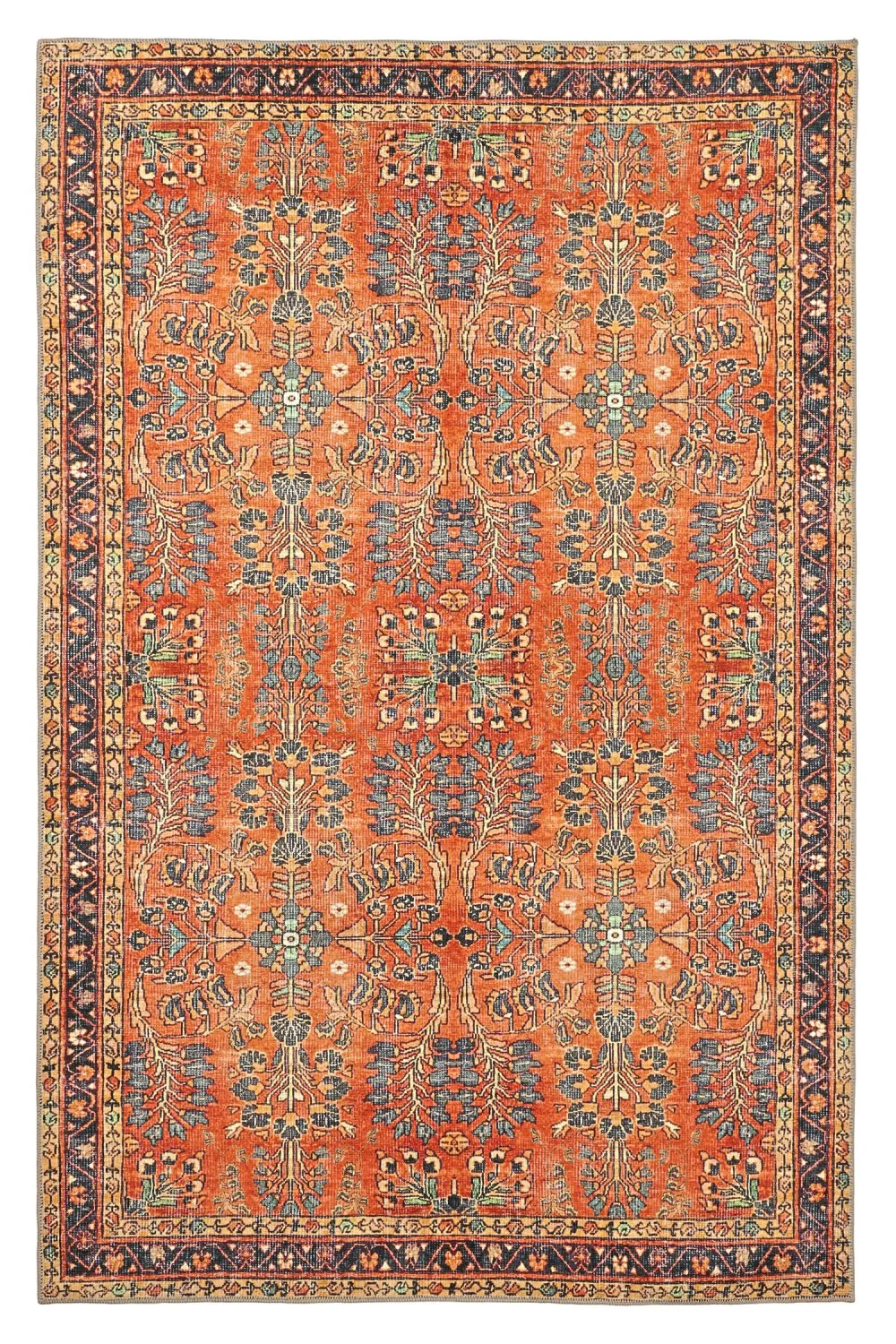 Flachgewebter Teppich - Yasirah (orange)