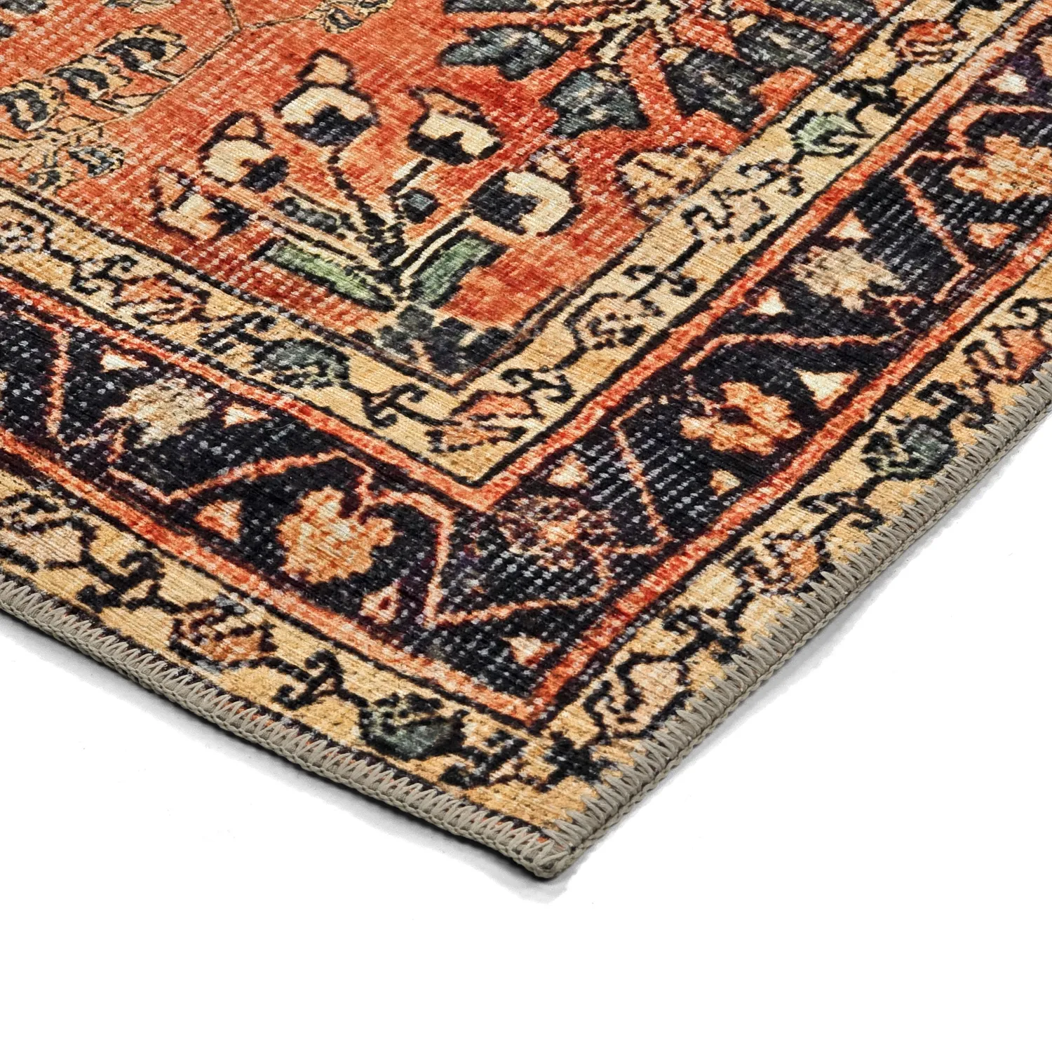 Flachgewebter Teppich - Yasirah (orange)