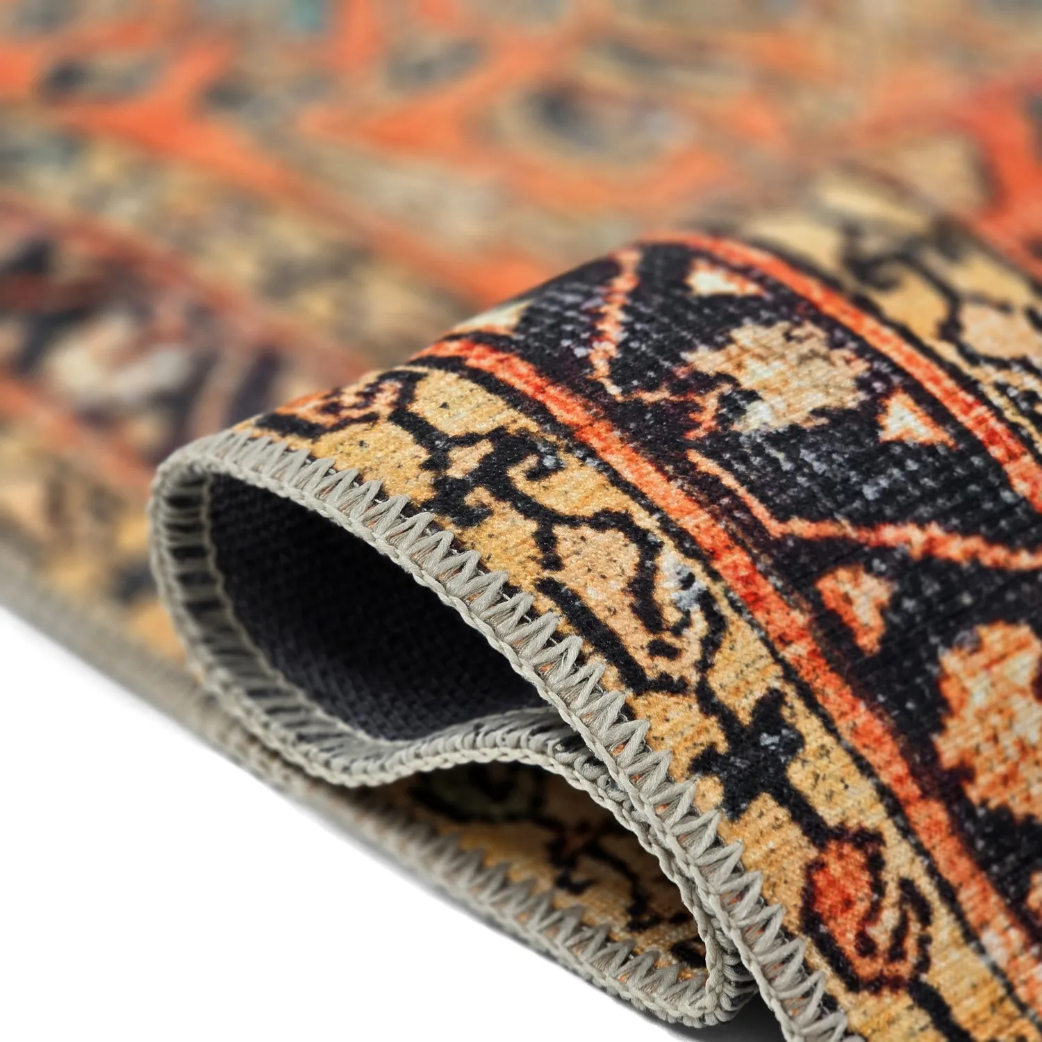 Flachgewebter Teppich - Yasirah (orange)