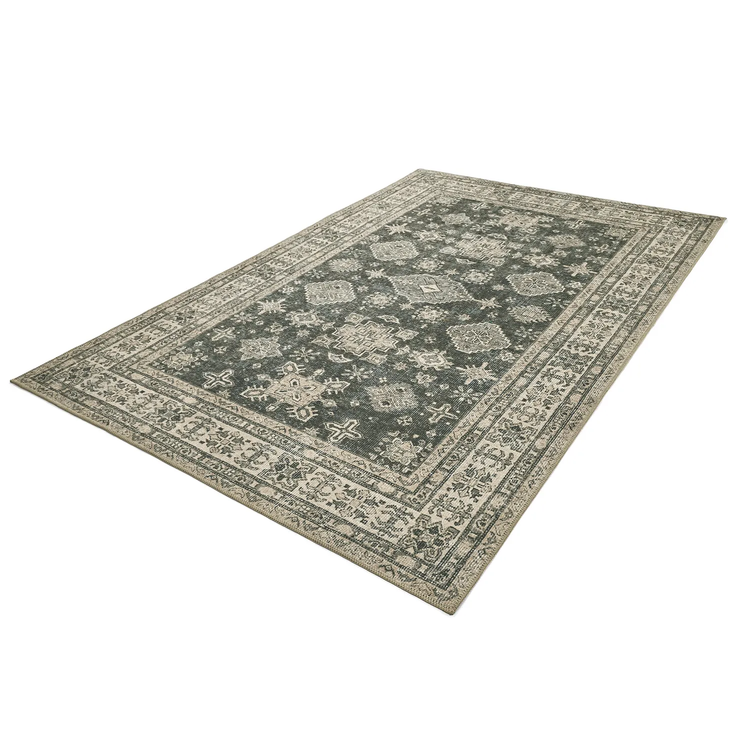 Flachgewebter Teppich - Zuleina (grün)