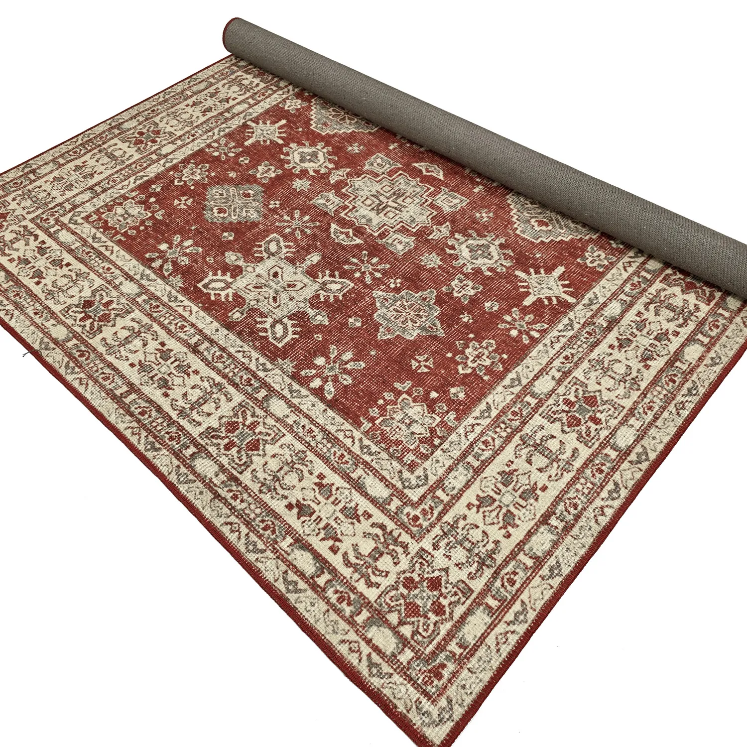 Flachgewebter Teppich - Zuleina (rot)