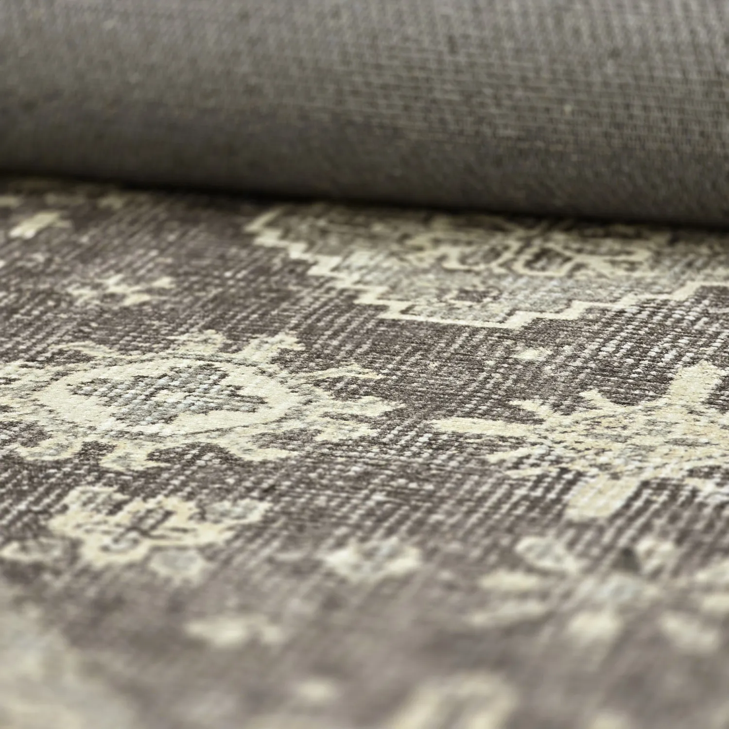 Flachgewebter Teppich - Zuleina (dunkelgrau)