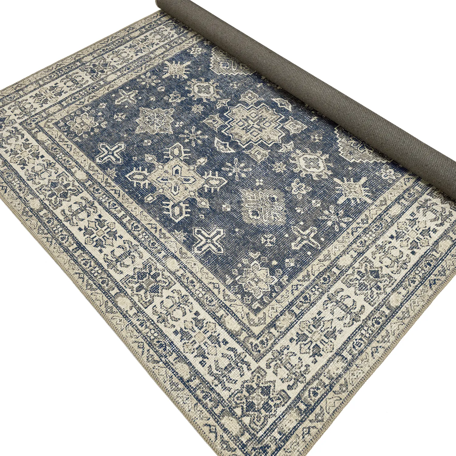 Flachgewebter Teppich - Zuleina (dunkelgrau)