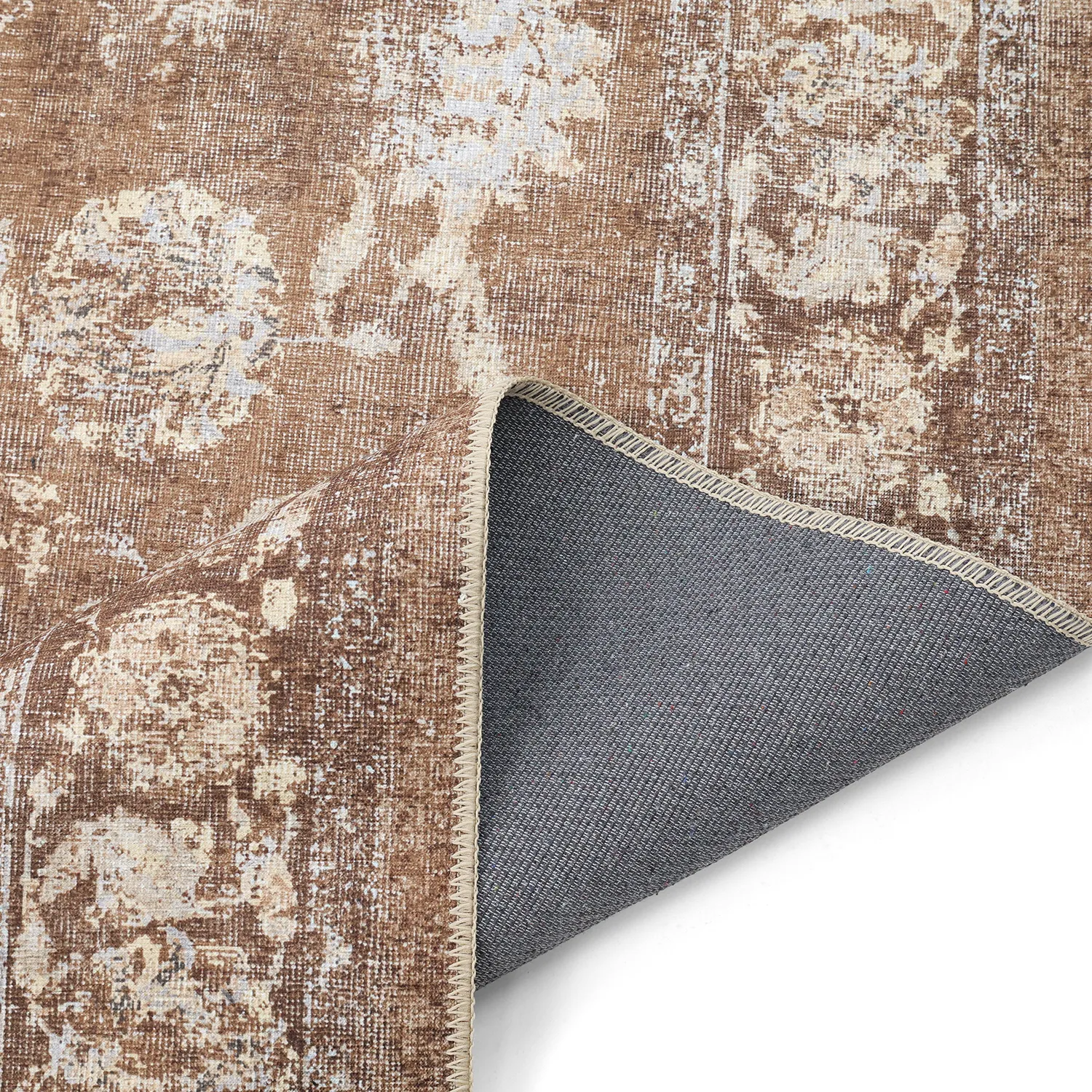 Tapis tissé à plat - Adeleine (marron)