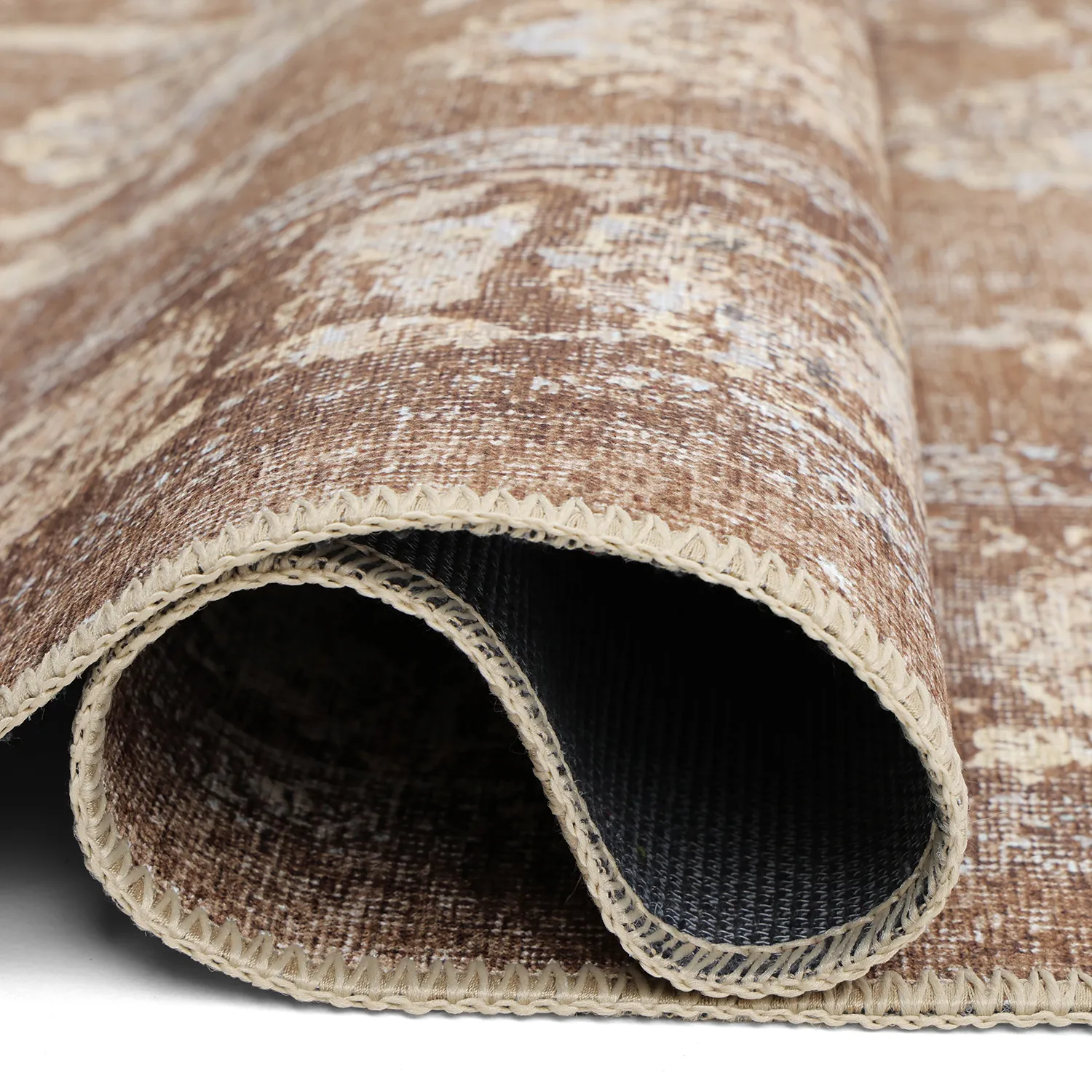 Tapis tissé à plat - Adeleine (marron)