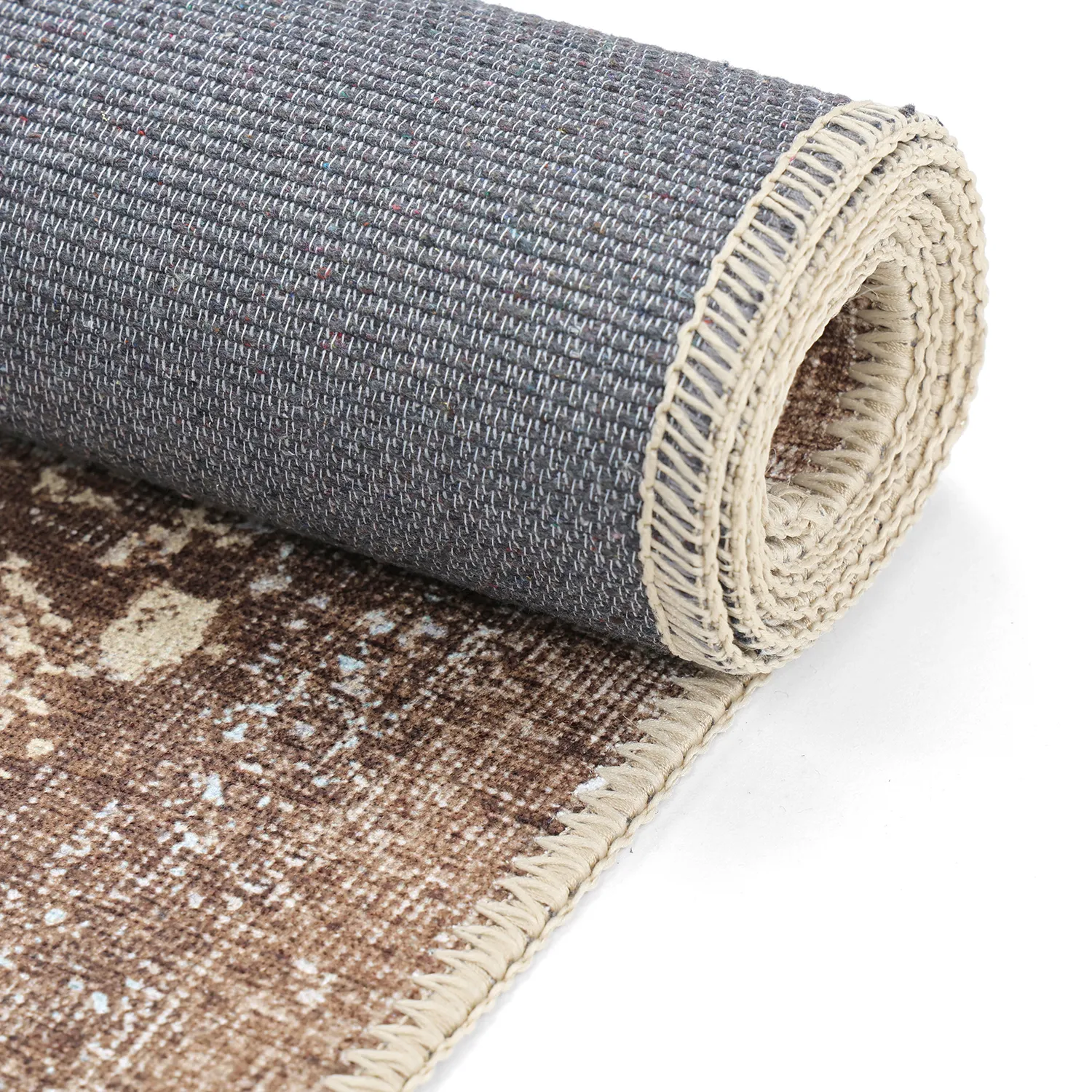 Tapis tissé à plat - Adeleine (marron)