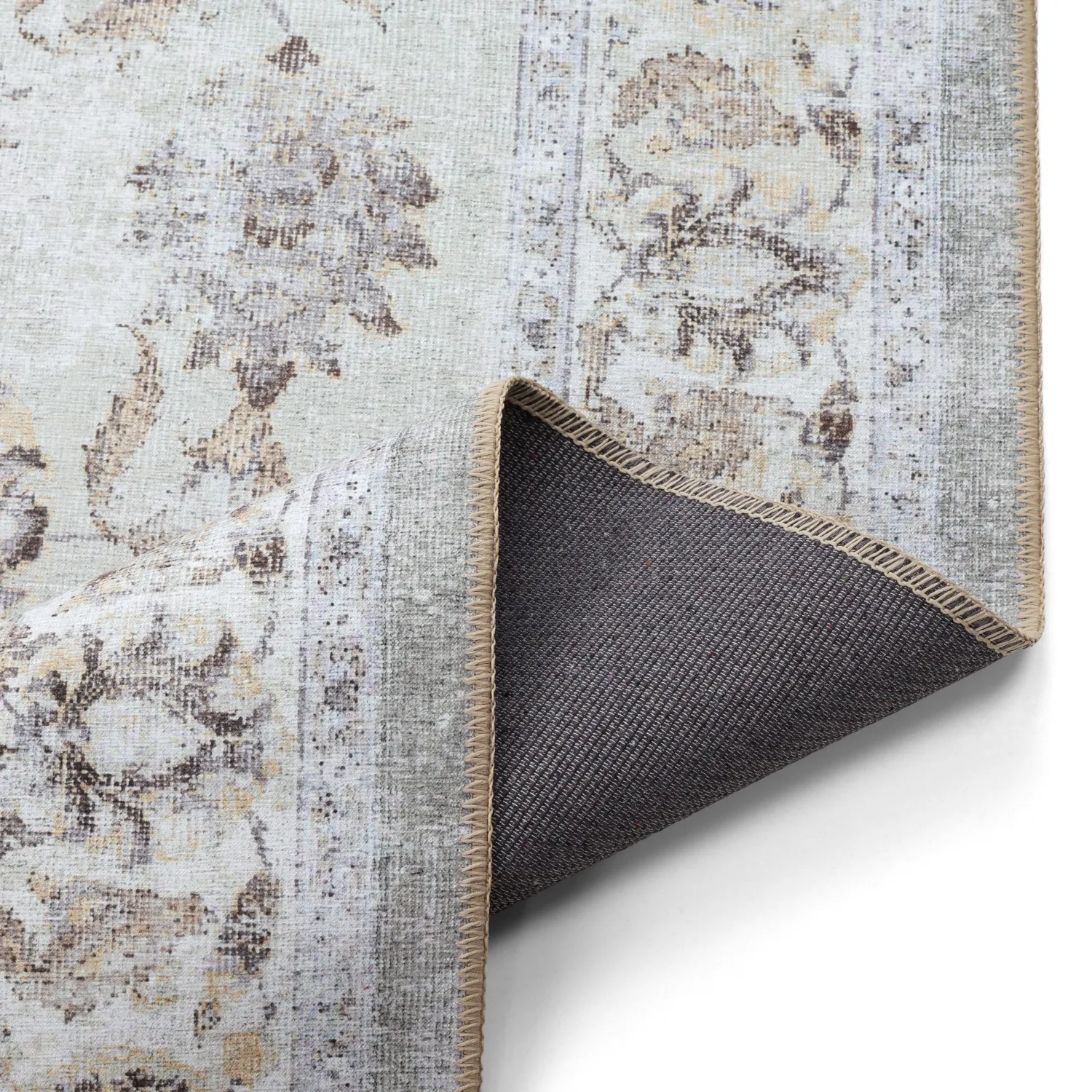 Tapis tissé à plat - Adeleine (gris/beige)