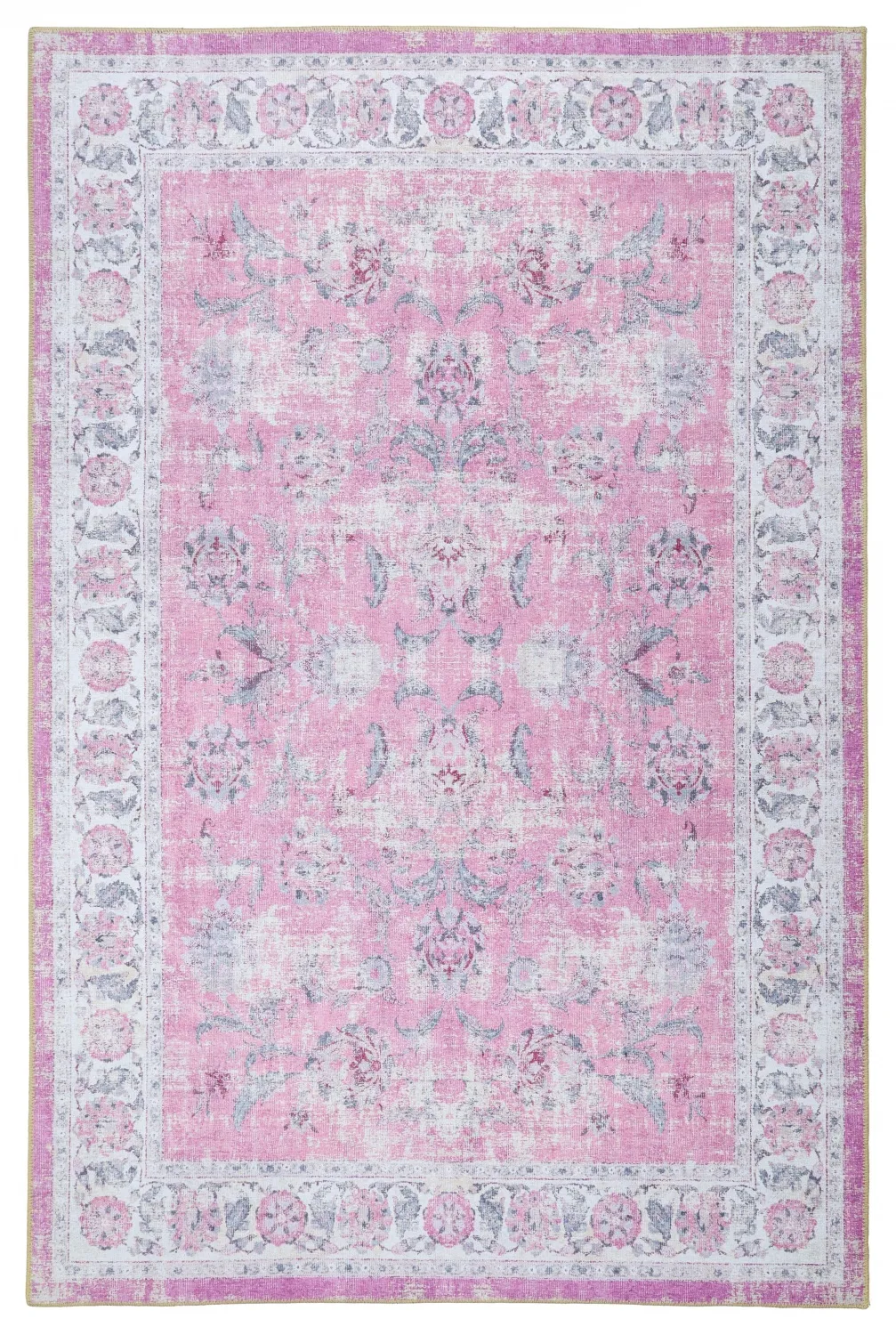Tapis tissé à plat - Adeleine (rose)