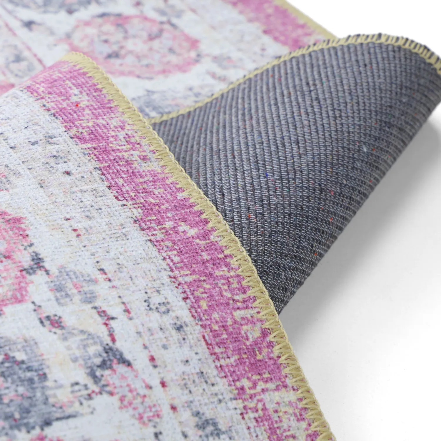 Tapis tissé à plat - Adeleine (rose)