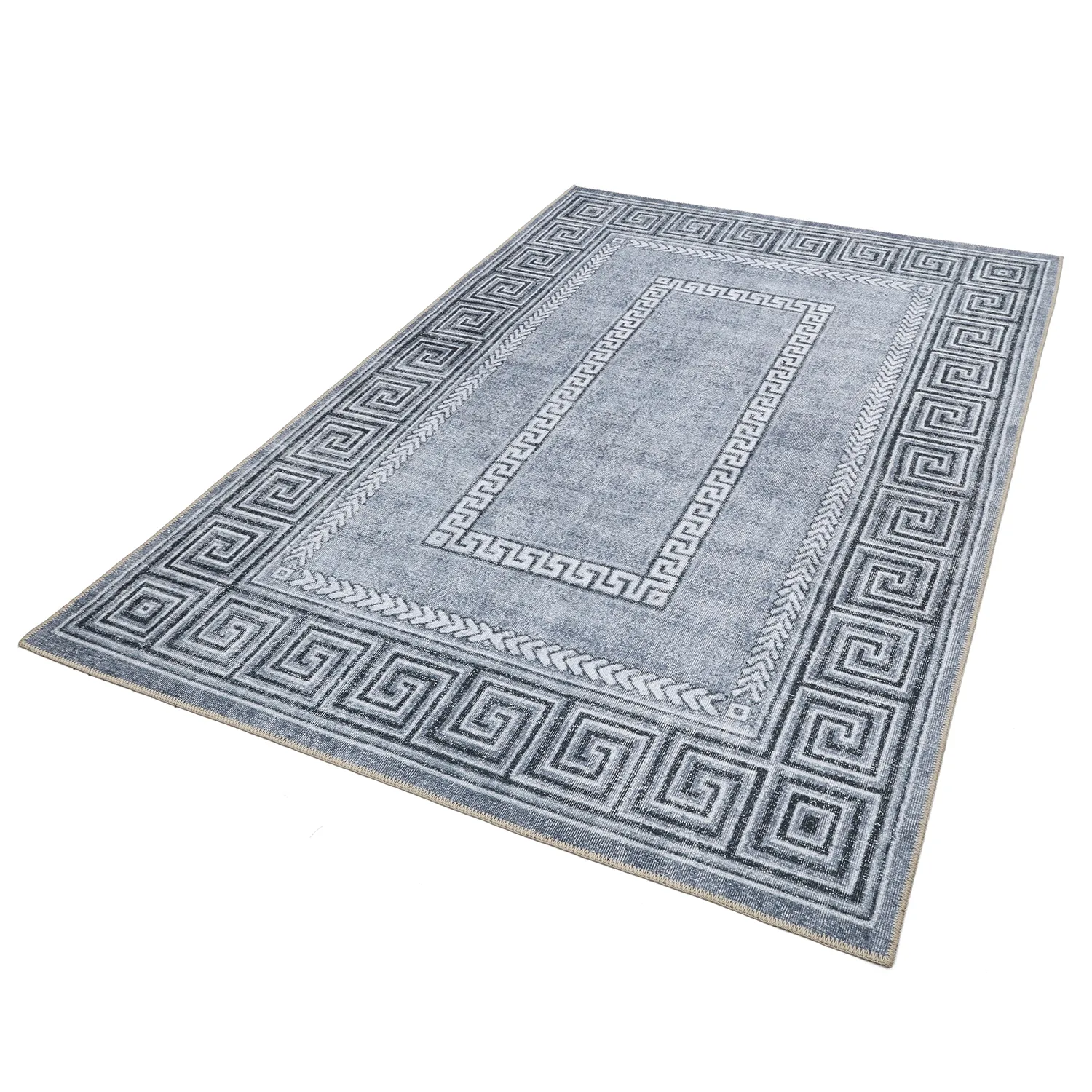 Tapis tissé à plat - Ankara Versace (gris)
