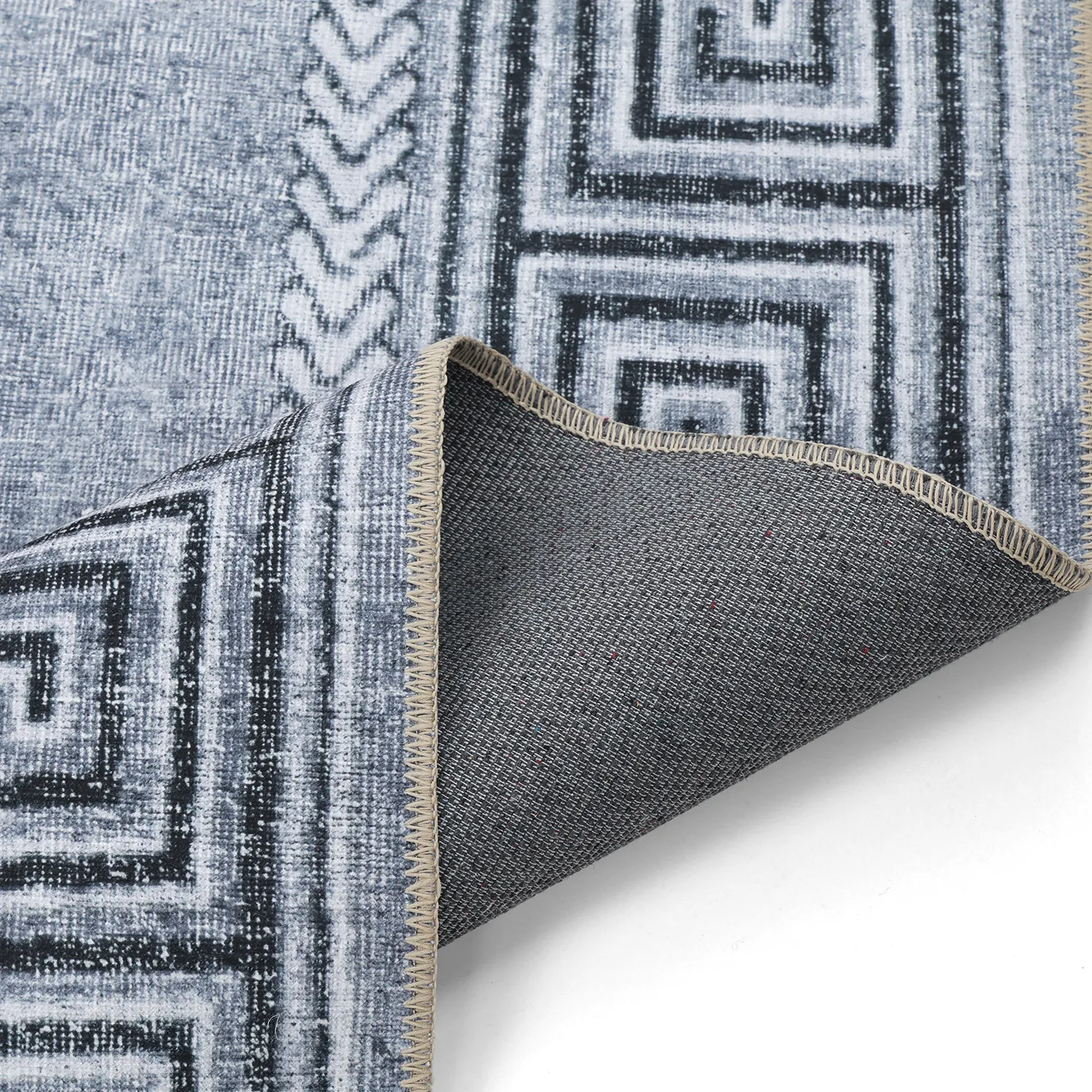Tapis tissé à plat - Ankara Versace (gris)