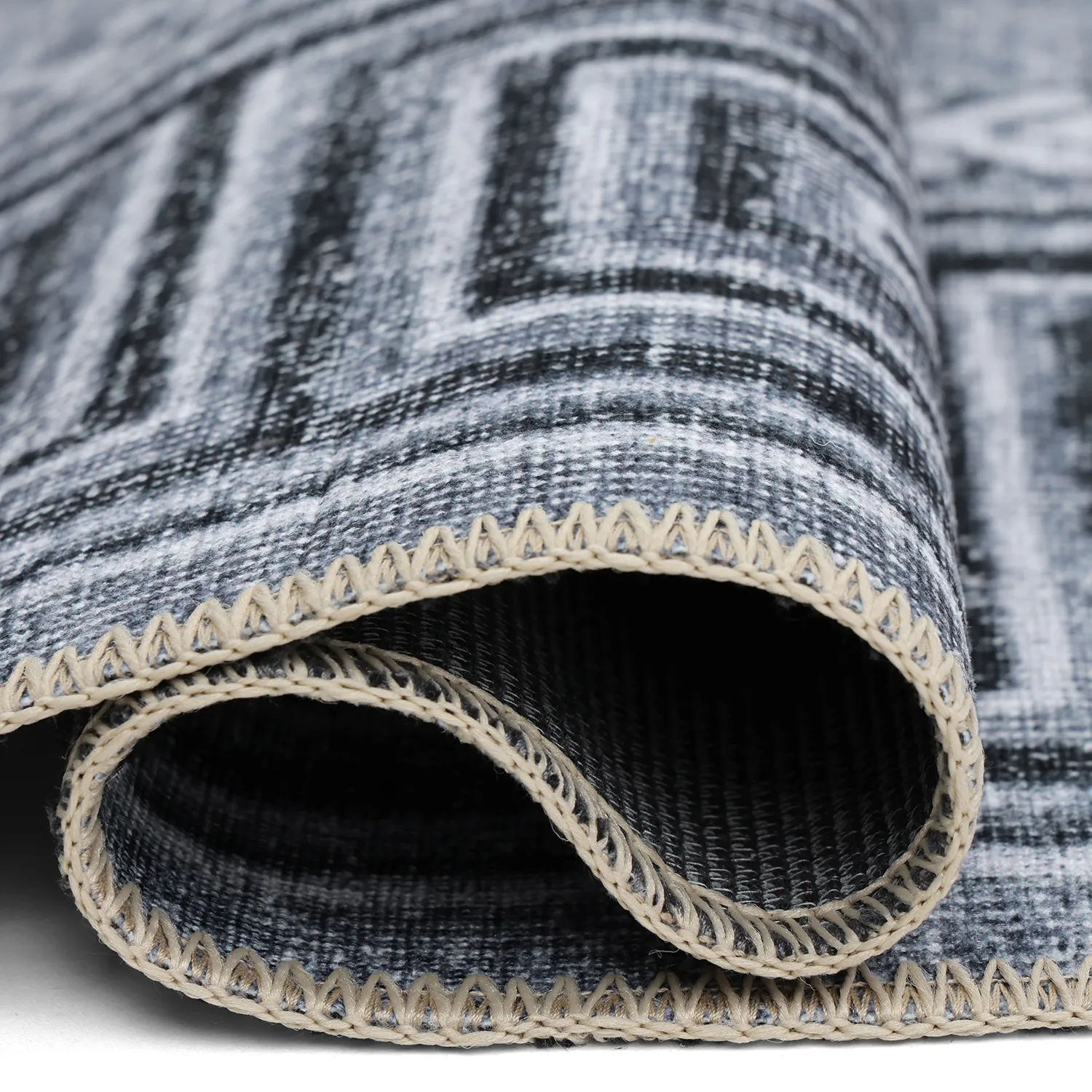 Tapis tissé à plat - Ankara Versace (gris)