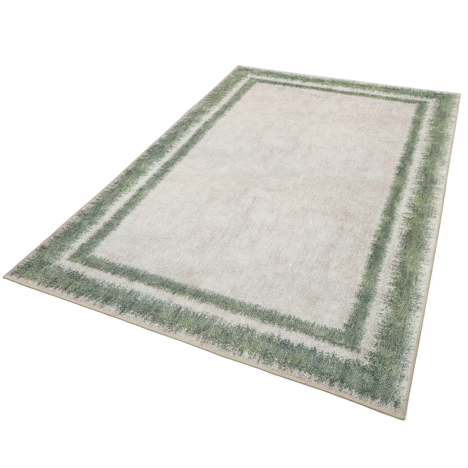 Tapis tissé à plat - Eldoret (crème/vert)