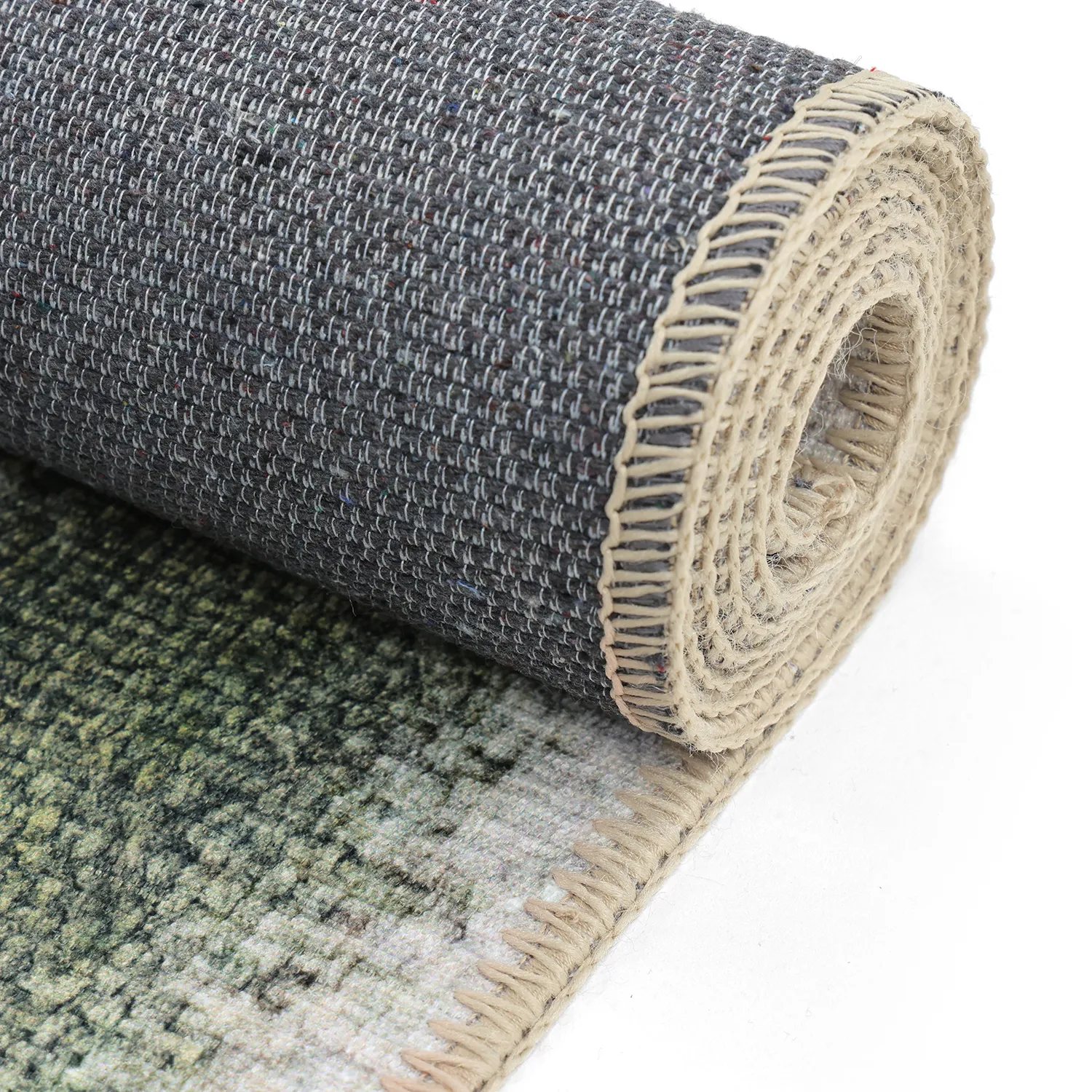 Tapis tissé à plat - Eldoret (crème/vert)