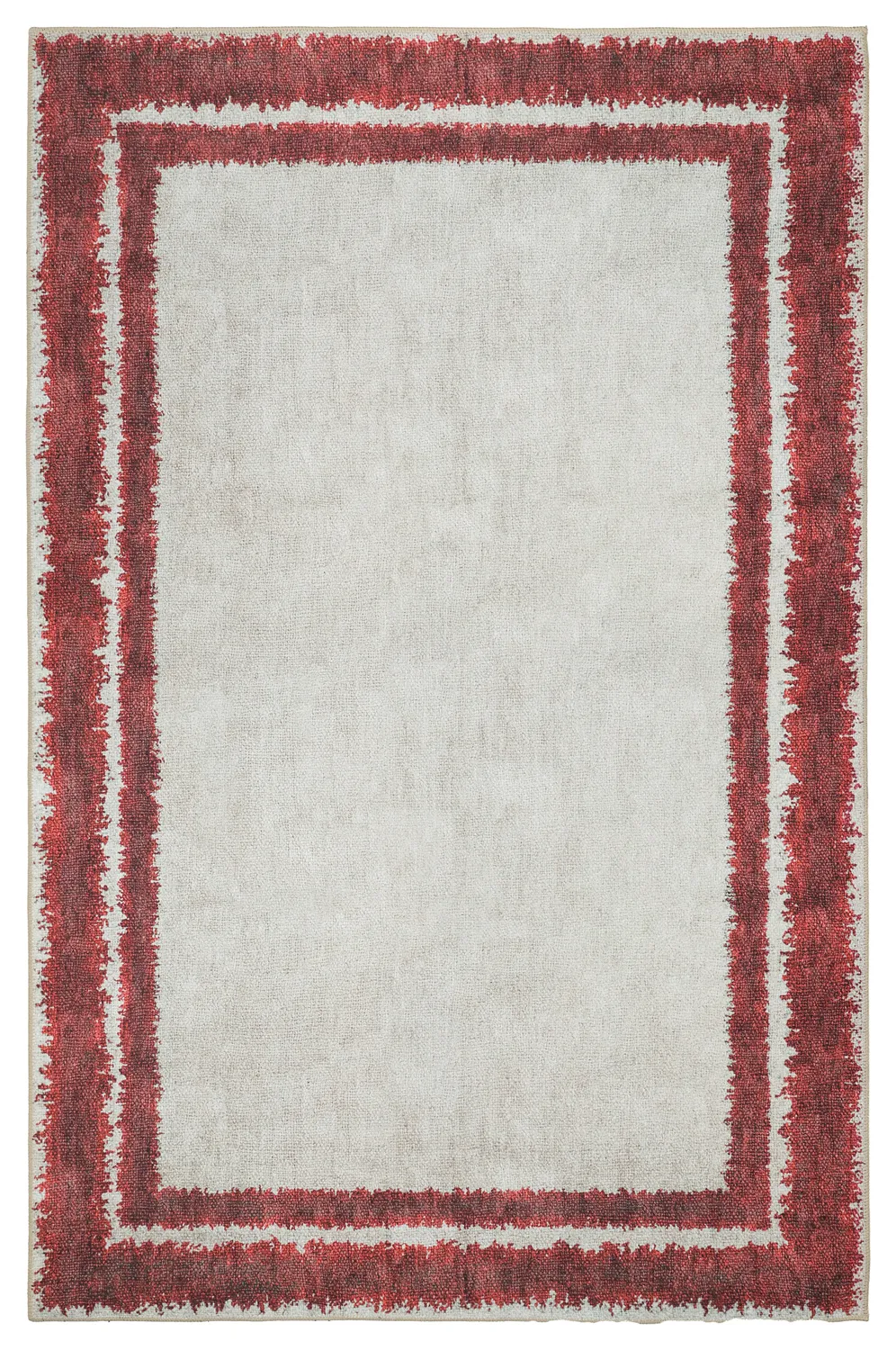 Tapis tissé à plat - Eldoret (crème/rouge)