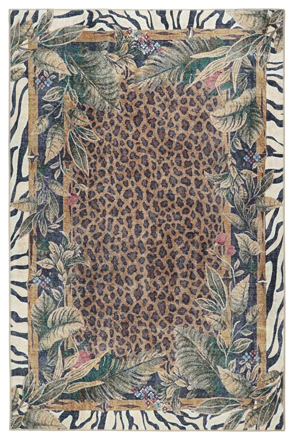 Tapis tissé à plat - Katavi (marron/multicolore)