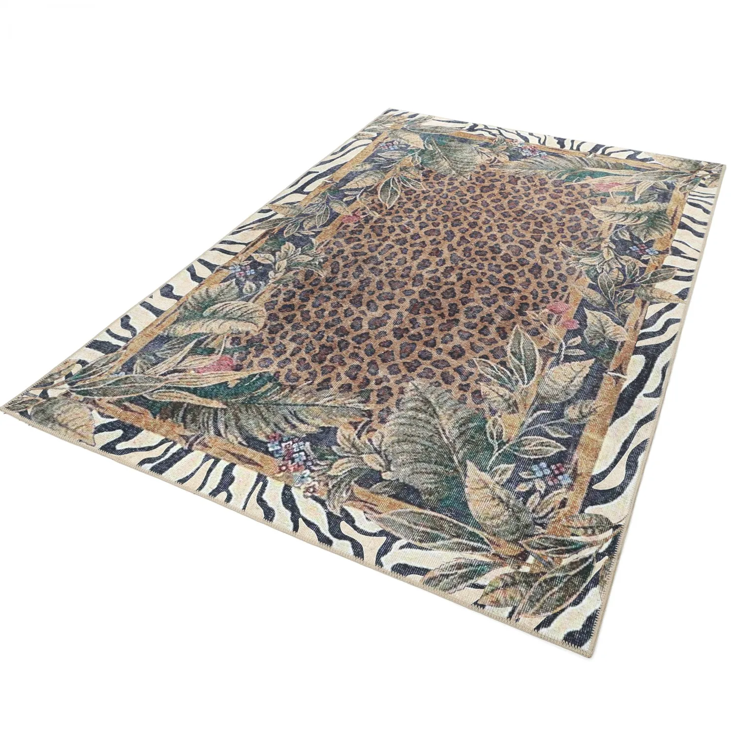 Tapis tissé à plat - Katavi (marron/multicolore)